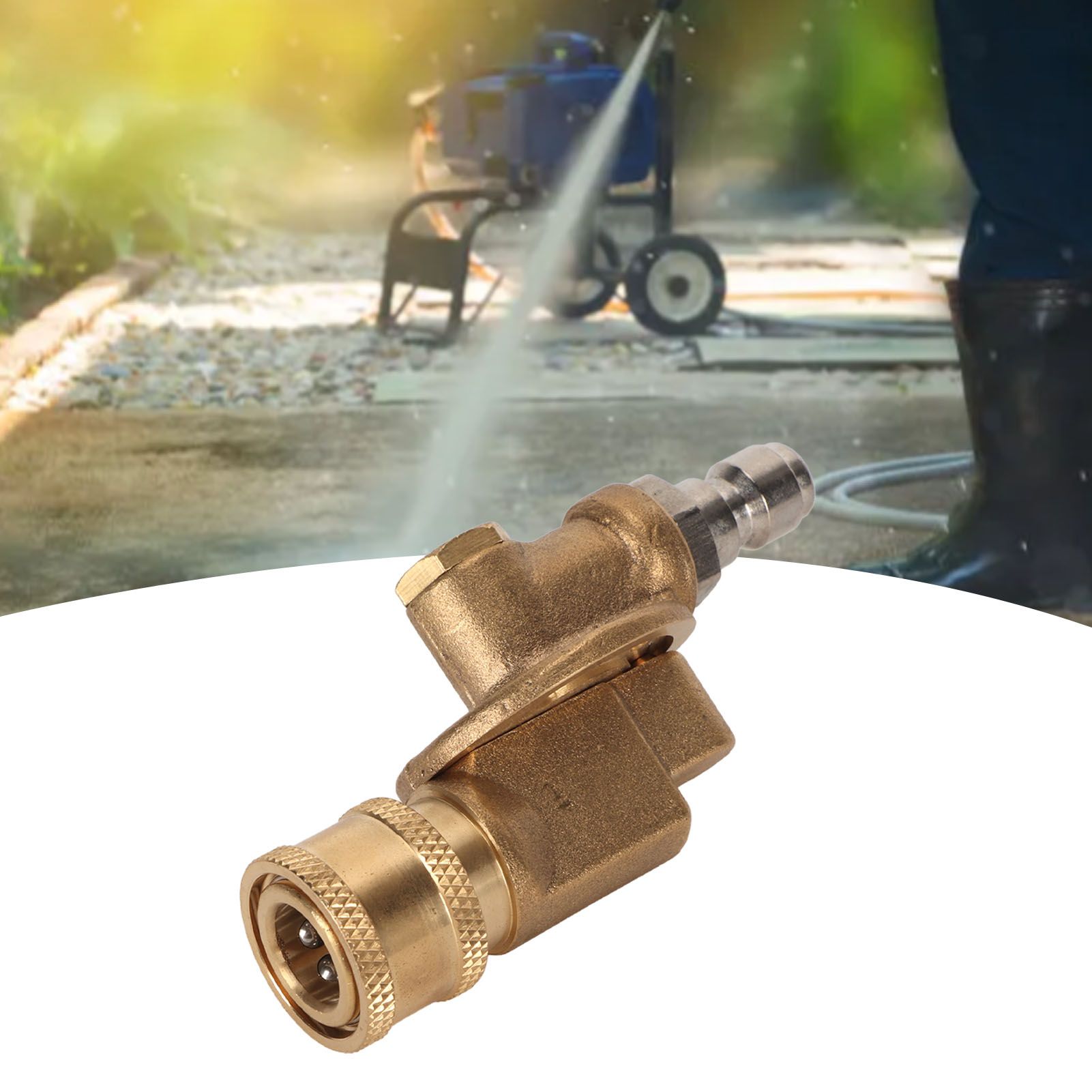 Quick Connecting Pivoting Coupler Attachment 1/4in for Pressure Washer Nozzle view 11