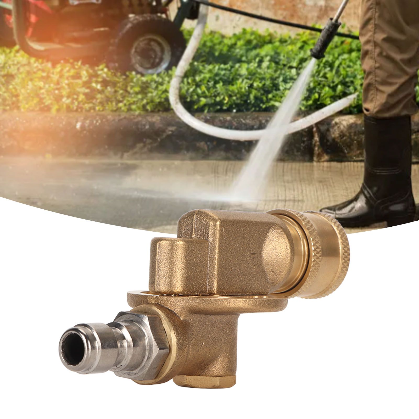 Quick Connecting Pivoting Coupler Attachment 1/4in for Pressure Washer Nozzle view 12