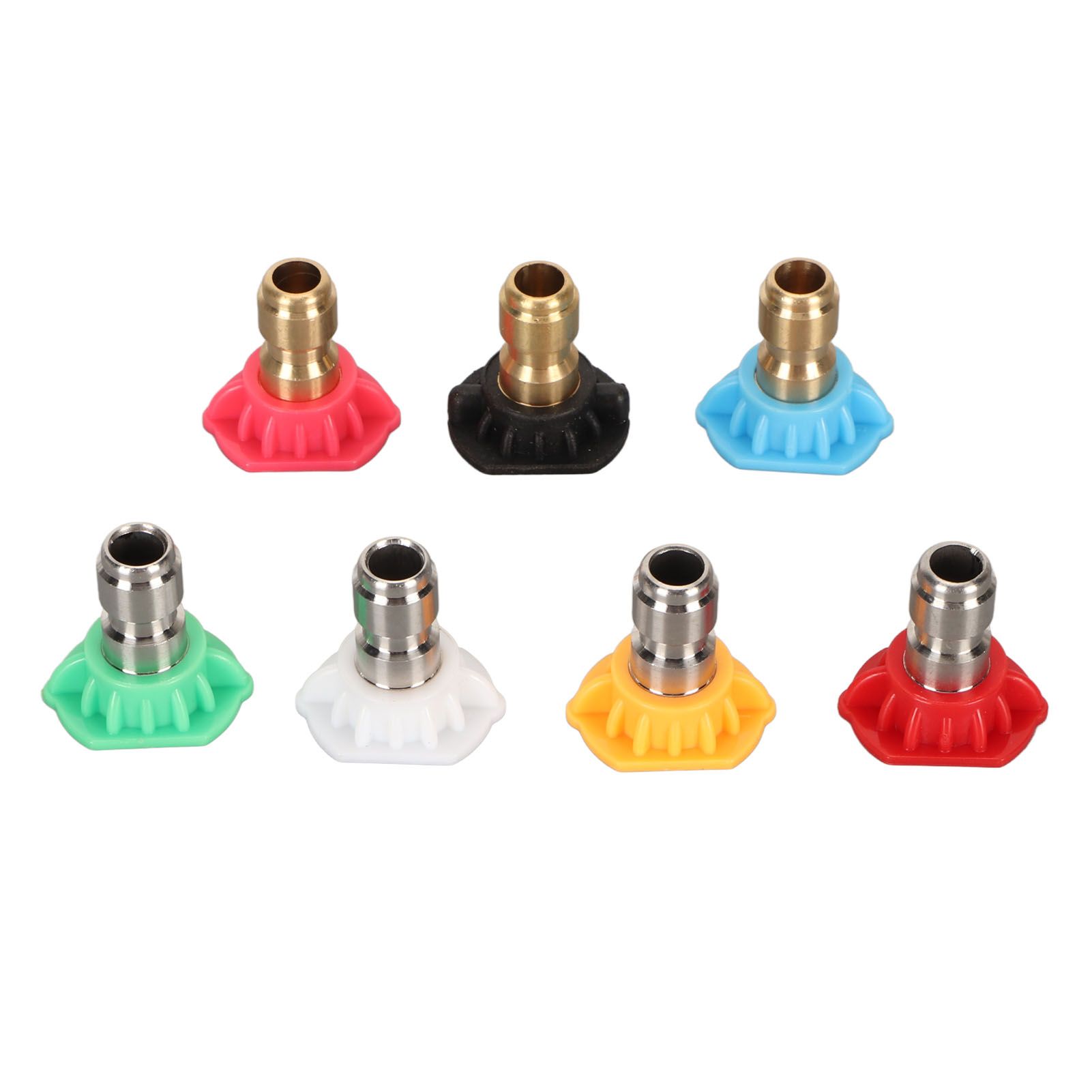 High Pressure Water Gun Nozzle 1/4 Inch 7 Colors Fan Shaped Multifunctional