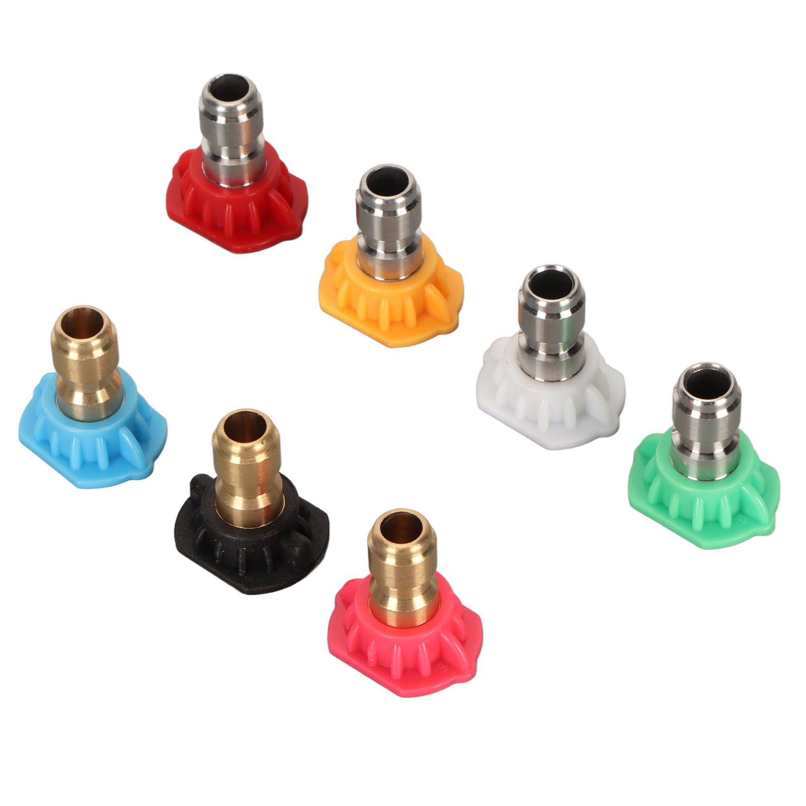 High Pressure Water Gun Nozzle 1/4 Inch 7 Colors Fan Shaped Multifunctional view 7