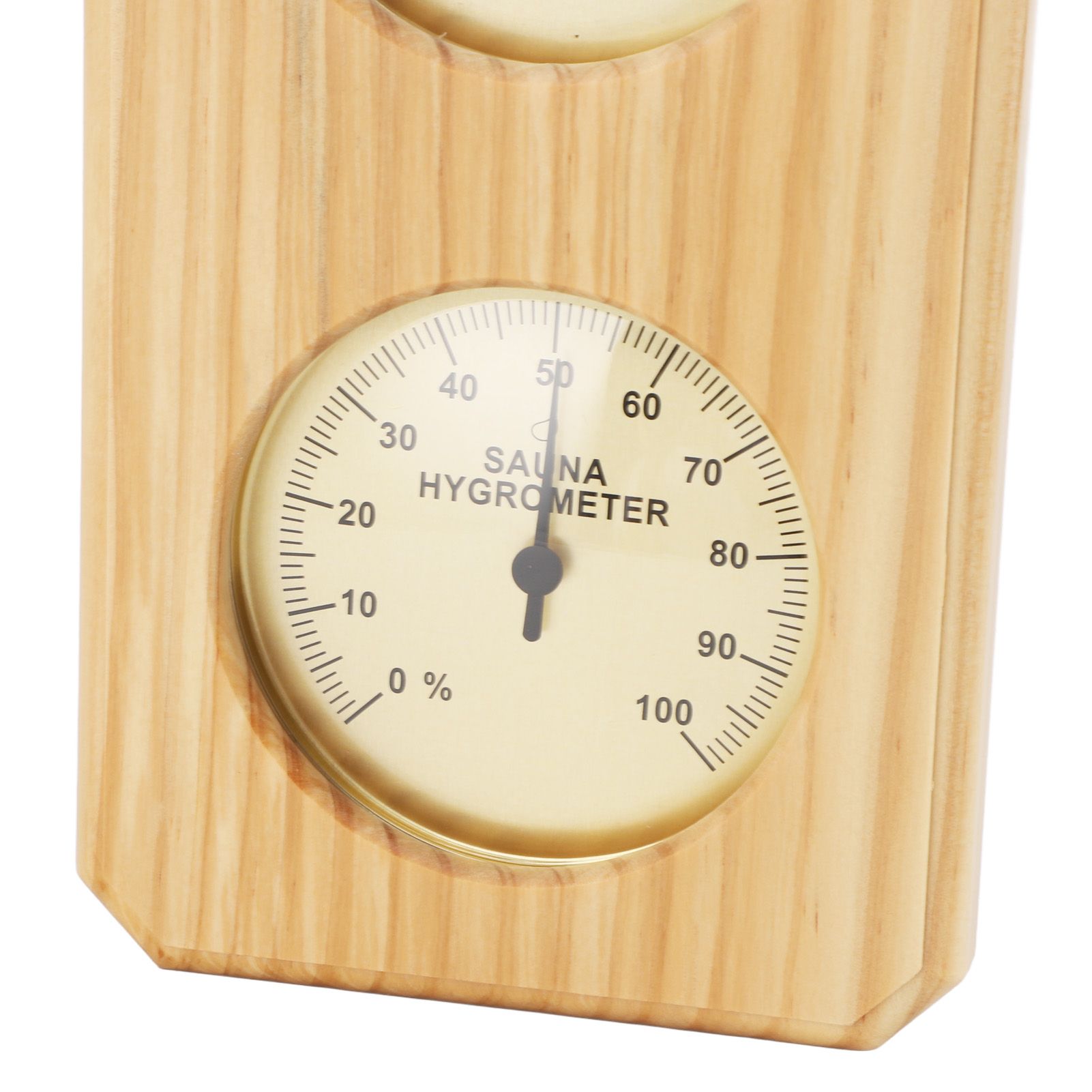 Wooden Sauna Hygrothermograph Golden Plate 0 to 120 Celsius 0 to 100 Humidity view 13