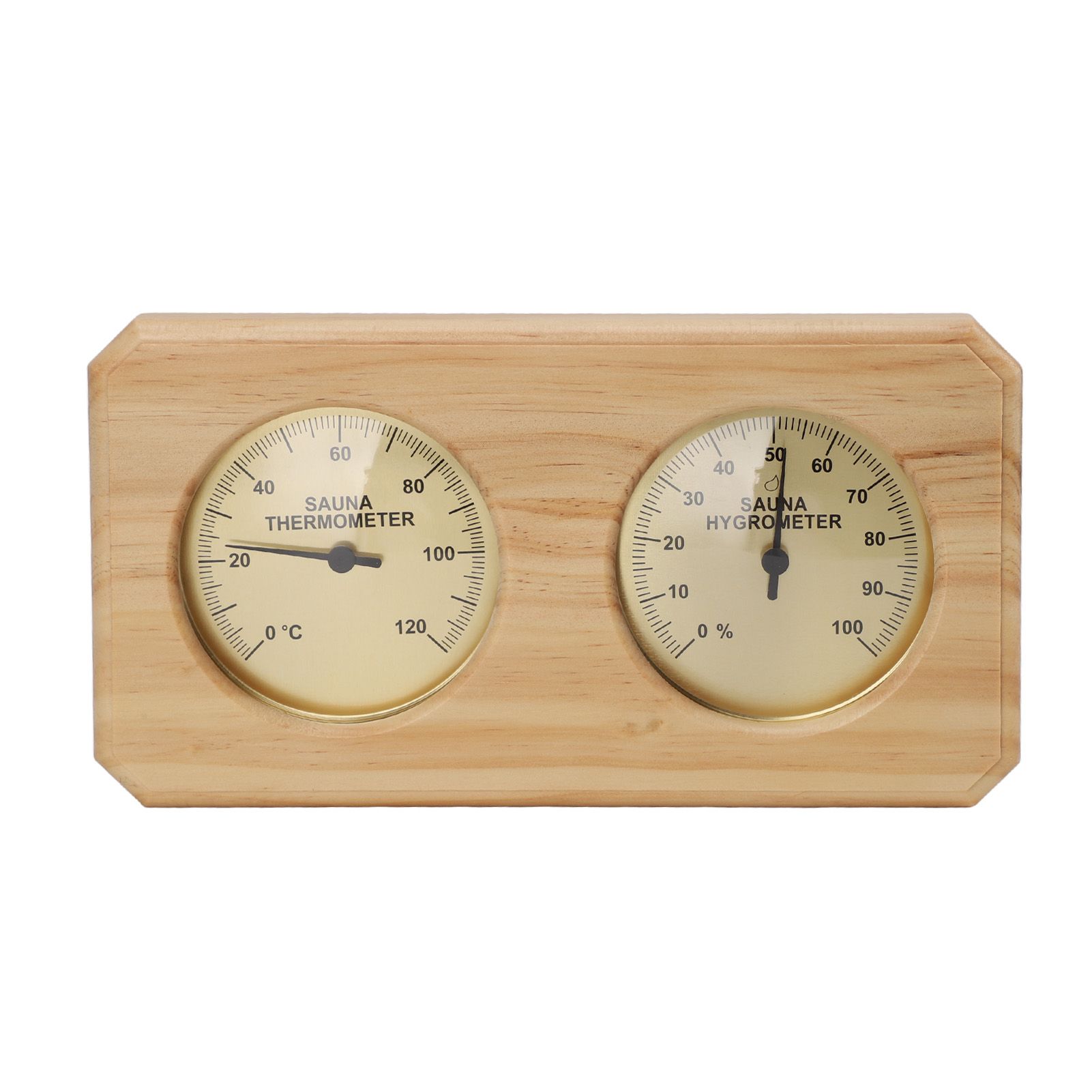 Wooden Sauna Thermometer Hygrometer 2 in 1 Humidity Temperature Measurement — image 1