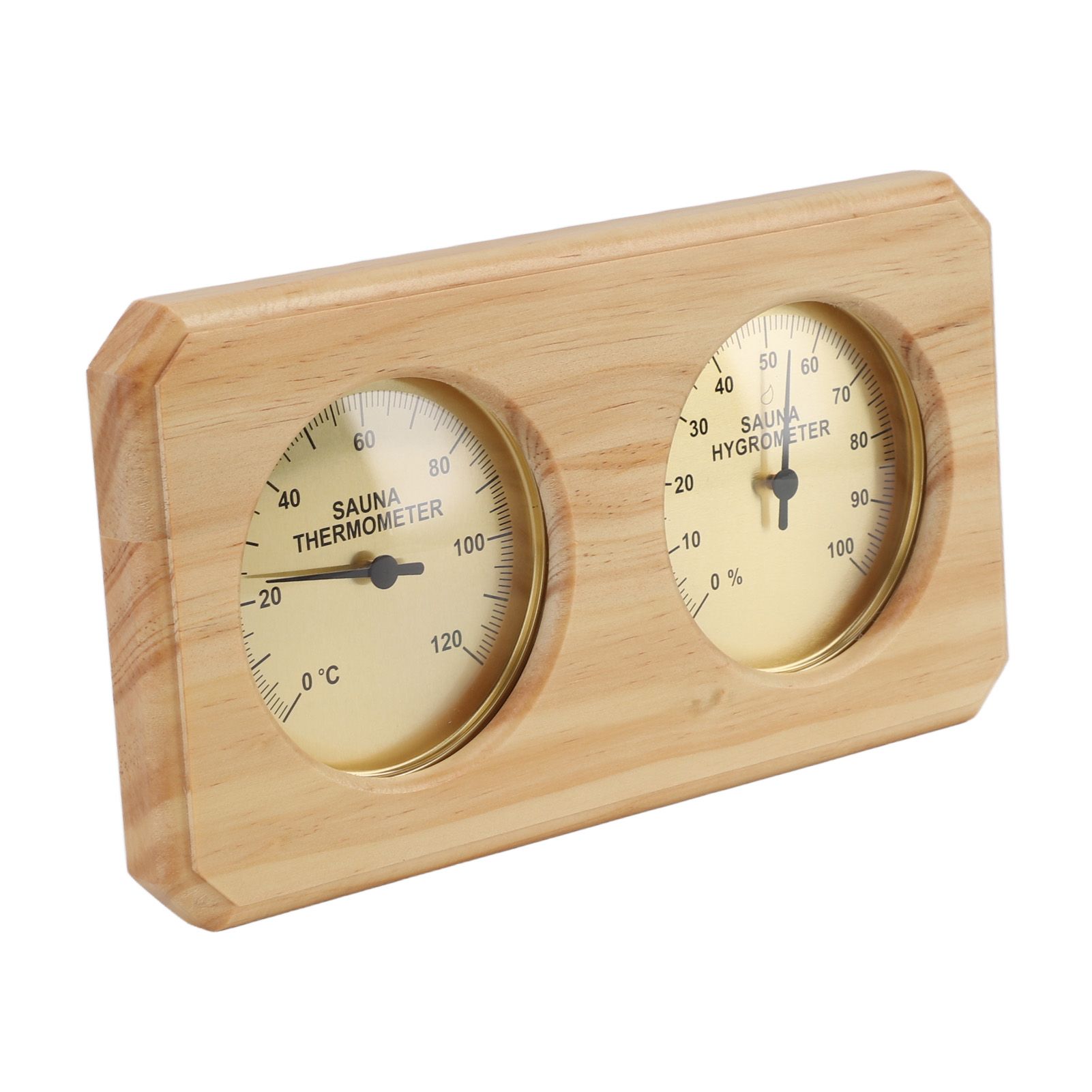 Wooden Sauna Thermometer Hygrometer 2 in 1 Humidity Temperature Measurement view 3