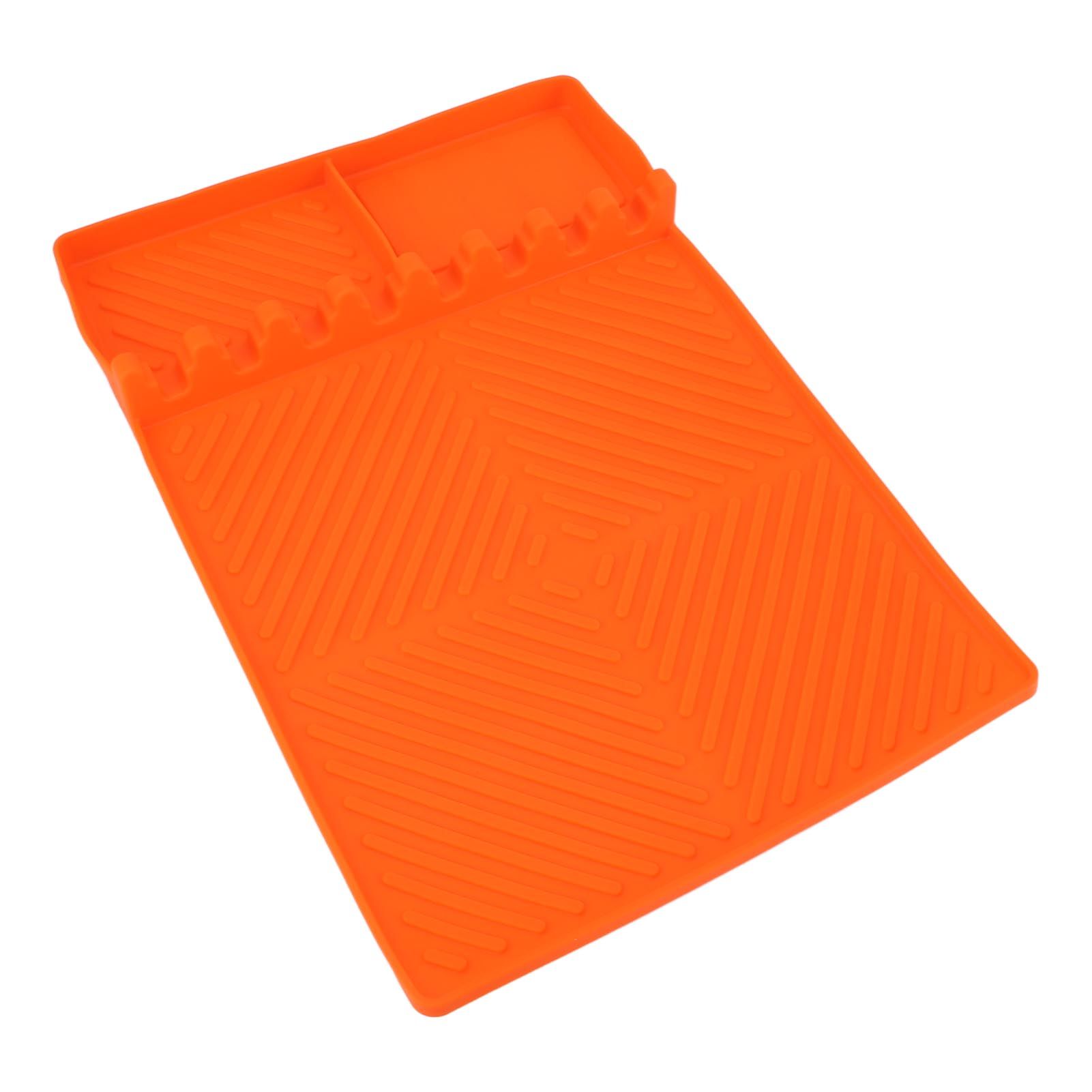 Grill Tools Mat Silicone 8 Slots 16x11.5in Anti Slip Heat Resistant Easy to view 2