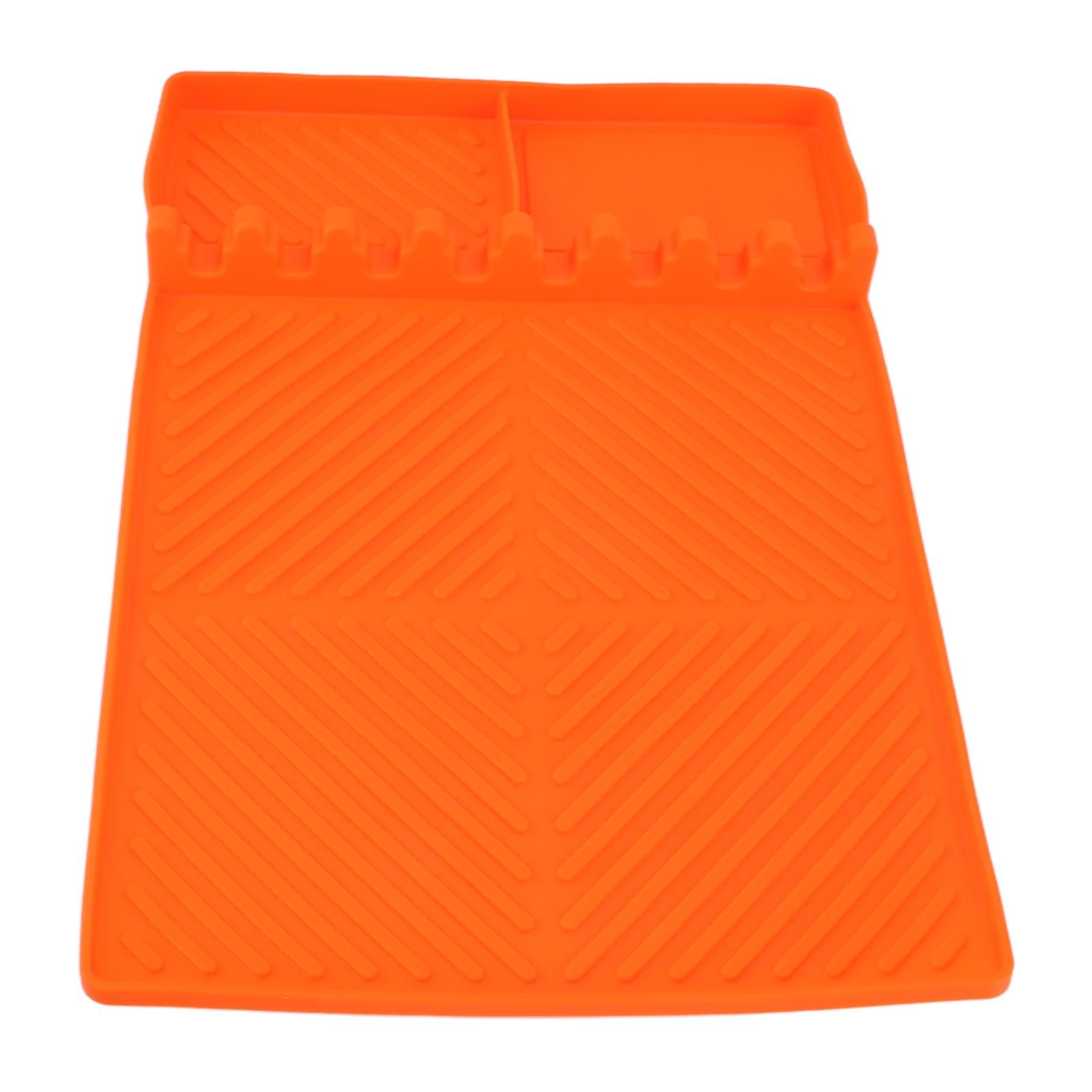 Grill Tools Mat Silicone 8 Slots 16x11.5in Anti Slip Heat Resistant Easy to view 3