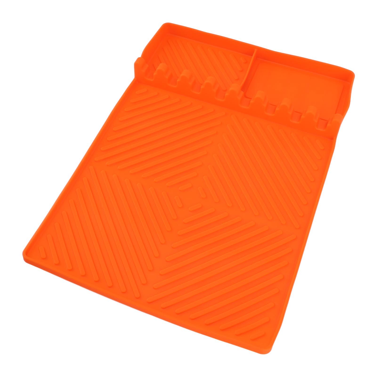 Grill Tools Mat Silicone 8 Slots 16x11.5in Anti Slip Heat Resistant Easy to view 5