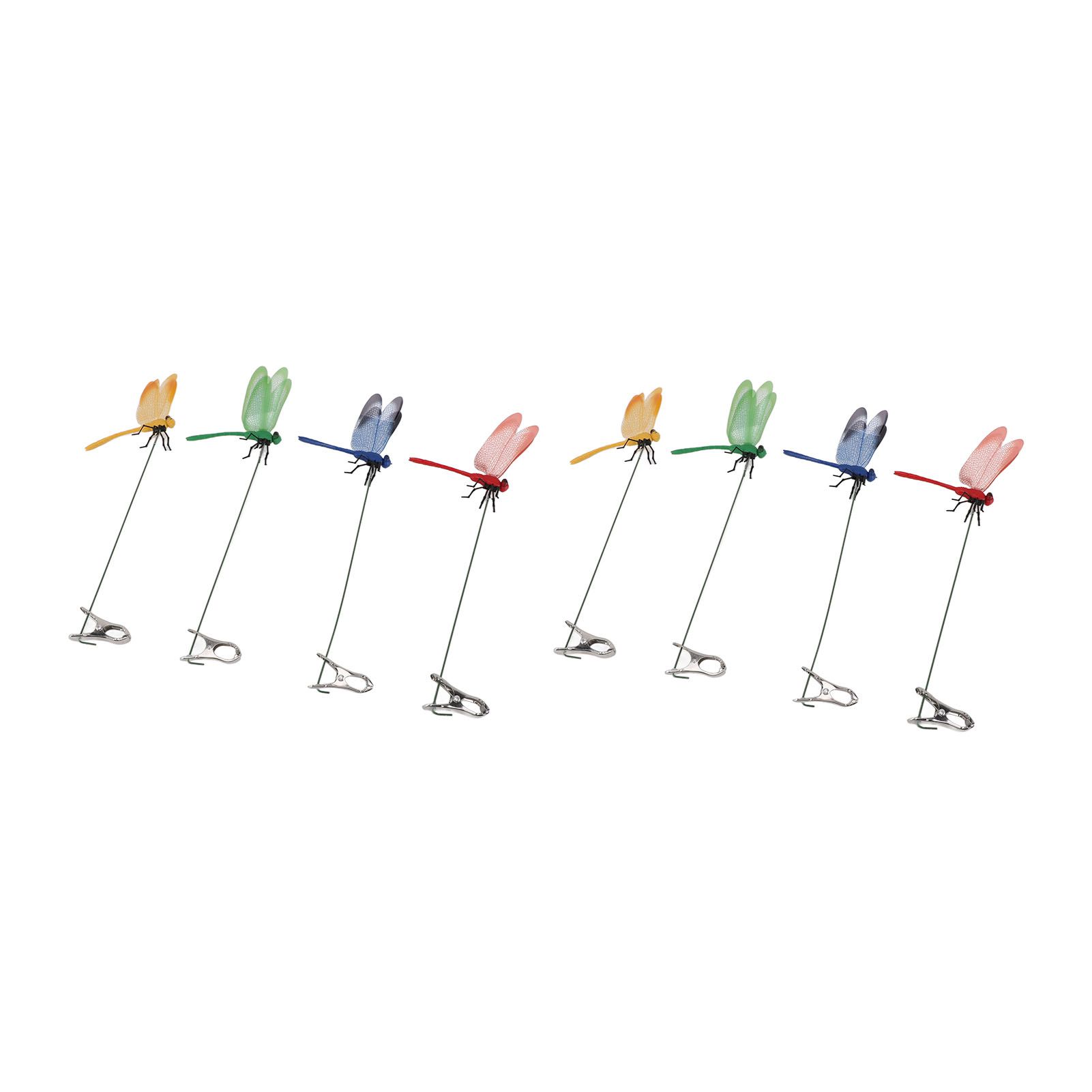 8PCS Fake Dragonfly Clip Waterproof Outdoor 3D Dragonfly Garden Decorative view 6