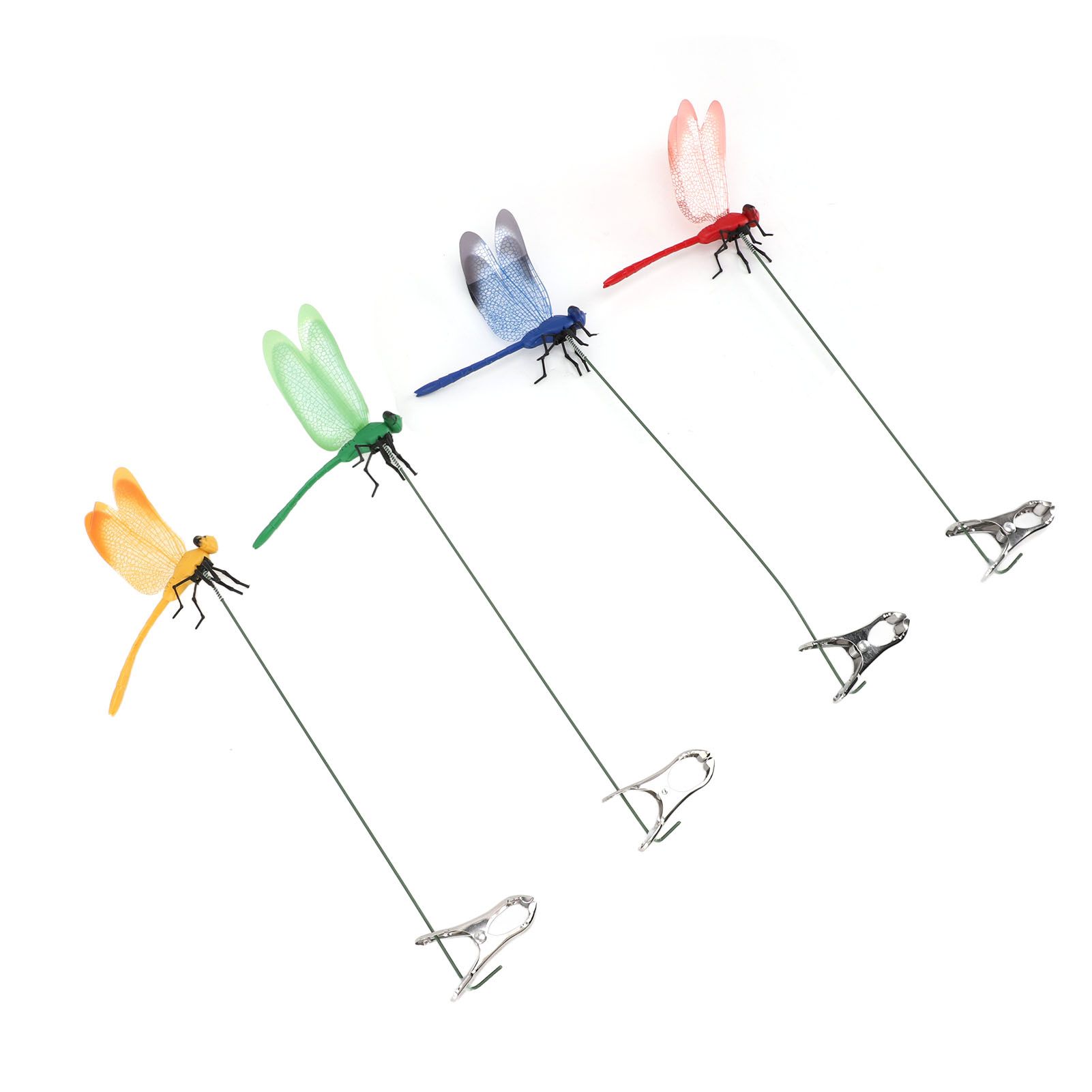 8PCS Fake Dragonfly Clip Waterproof Outdoor 3D Dragonfly Garden Decorative view 8