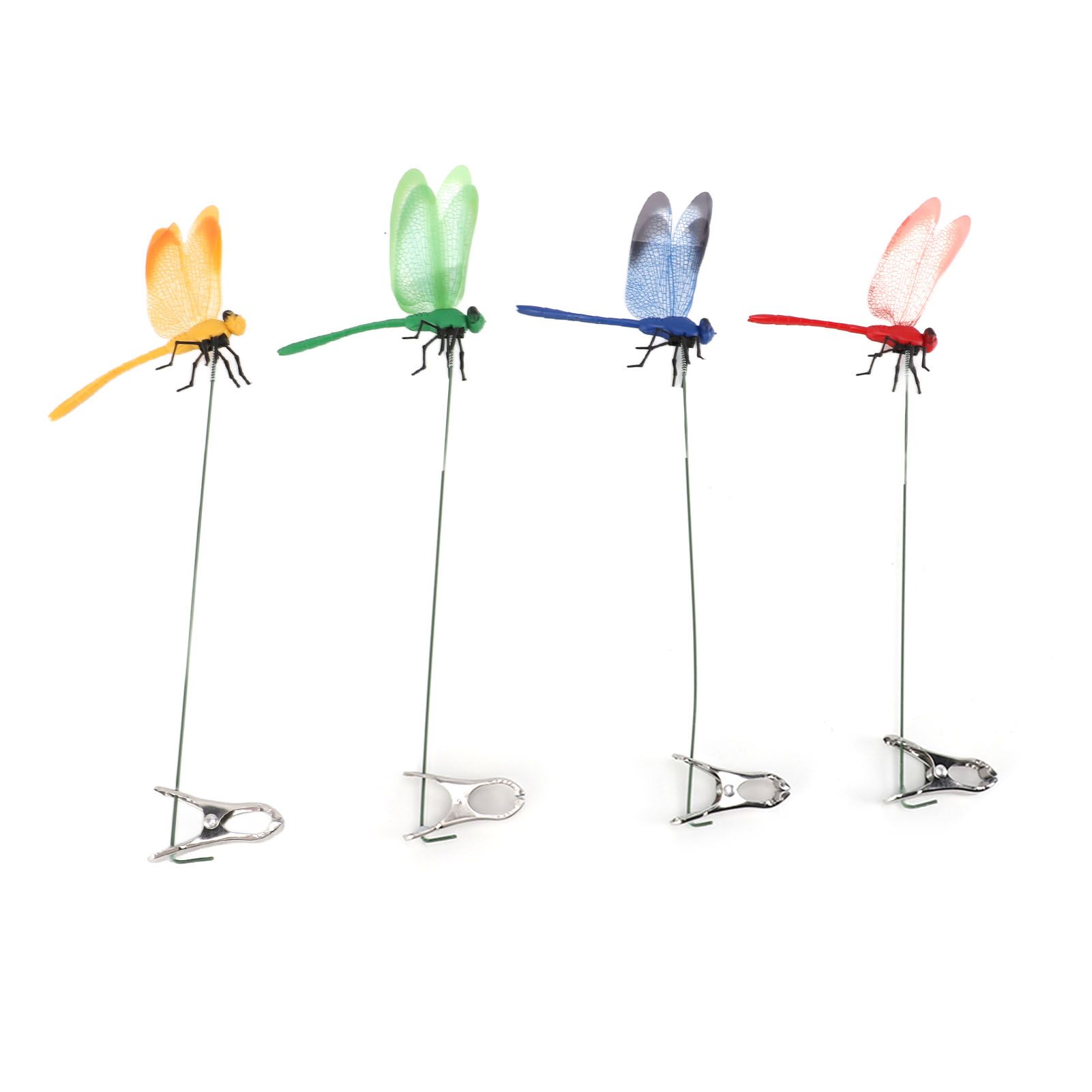 8PCS Fake Dragonfly Clip Waterproof Outdoor 3D Dragonfly Garden Decorative view 9
