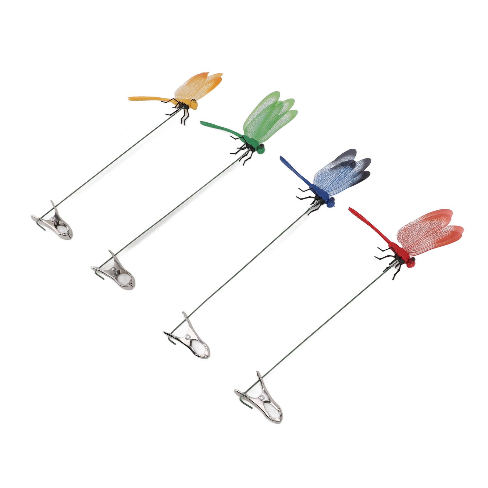 8PCS Fake Dragonfly Clip Waterproof Outdoor 3D Dragonfly Garden Decorative view 10