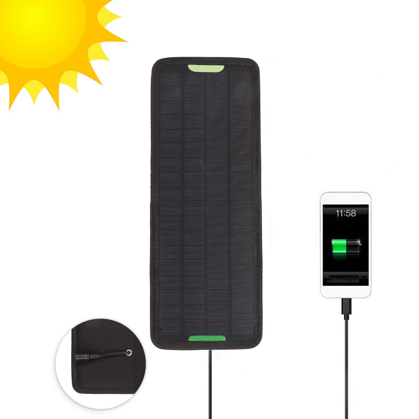 10W 12V Solar Panel Car Battery Charger Waterproof 10 Watt Solar Panel Kit OBD view 11