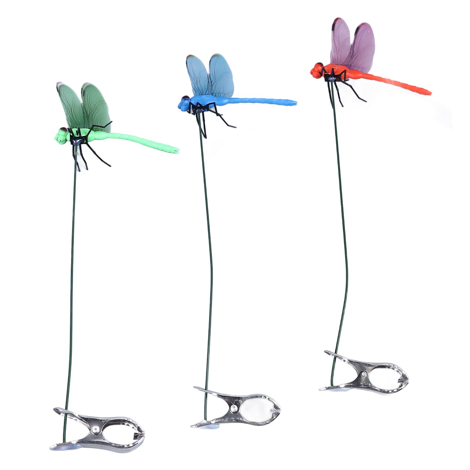 Dragonfly Clip Fake Dragonfly Pole Clips Natural Organic Concept 3D Dragonfly view 2