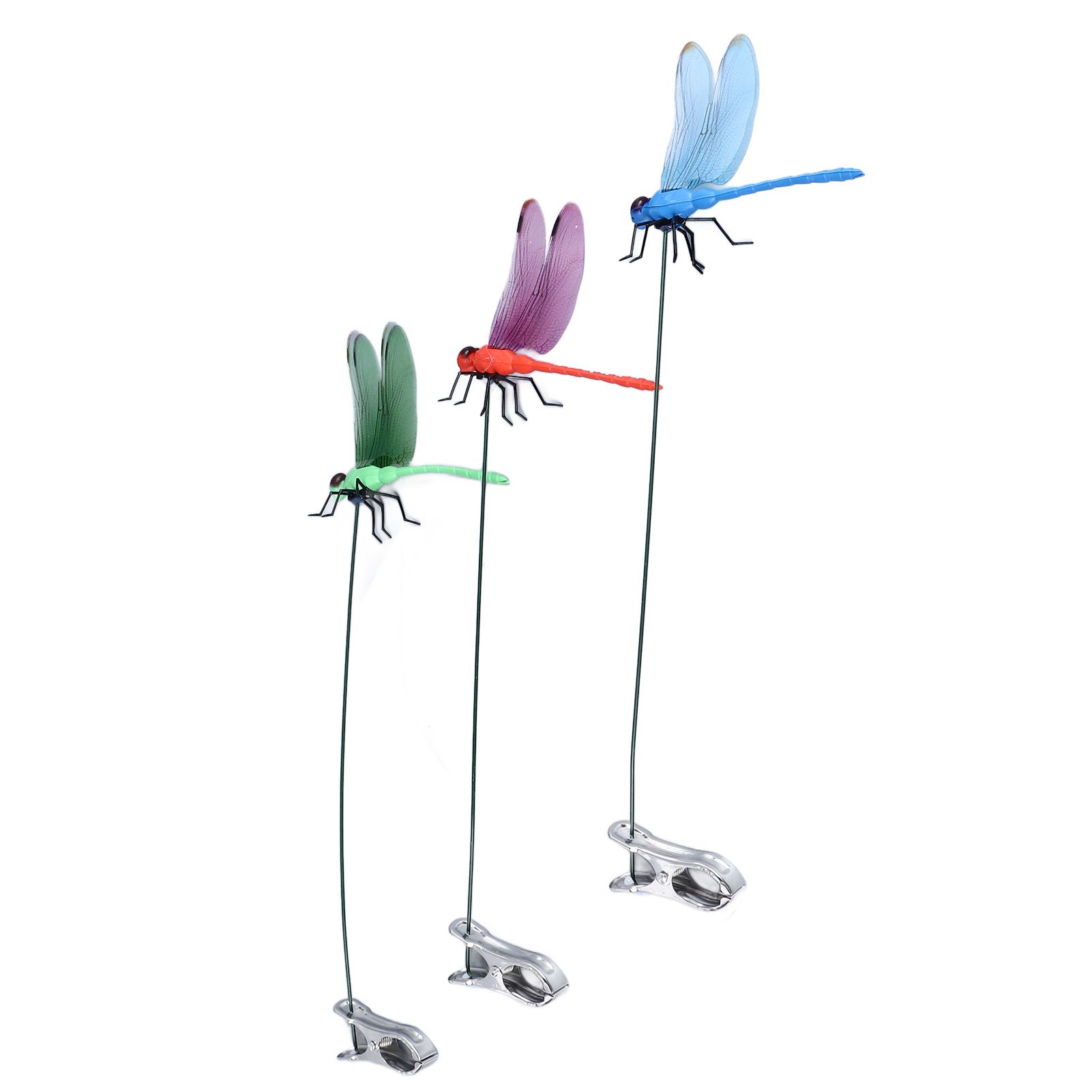 Dragonfly Clip Fake Dragonfly Pole Clips Natural Organic Concept 3D Dragonfly view 5