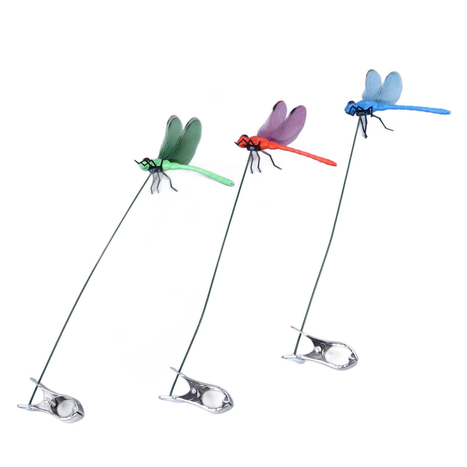 Dragonfly Clip Fake Dragonfly Pole Clips Natural Organic Concept 3D Dragonfly view 7
