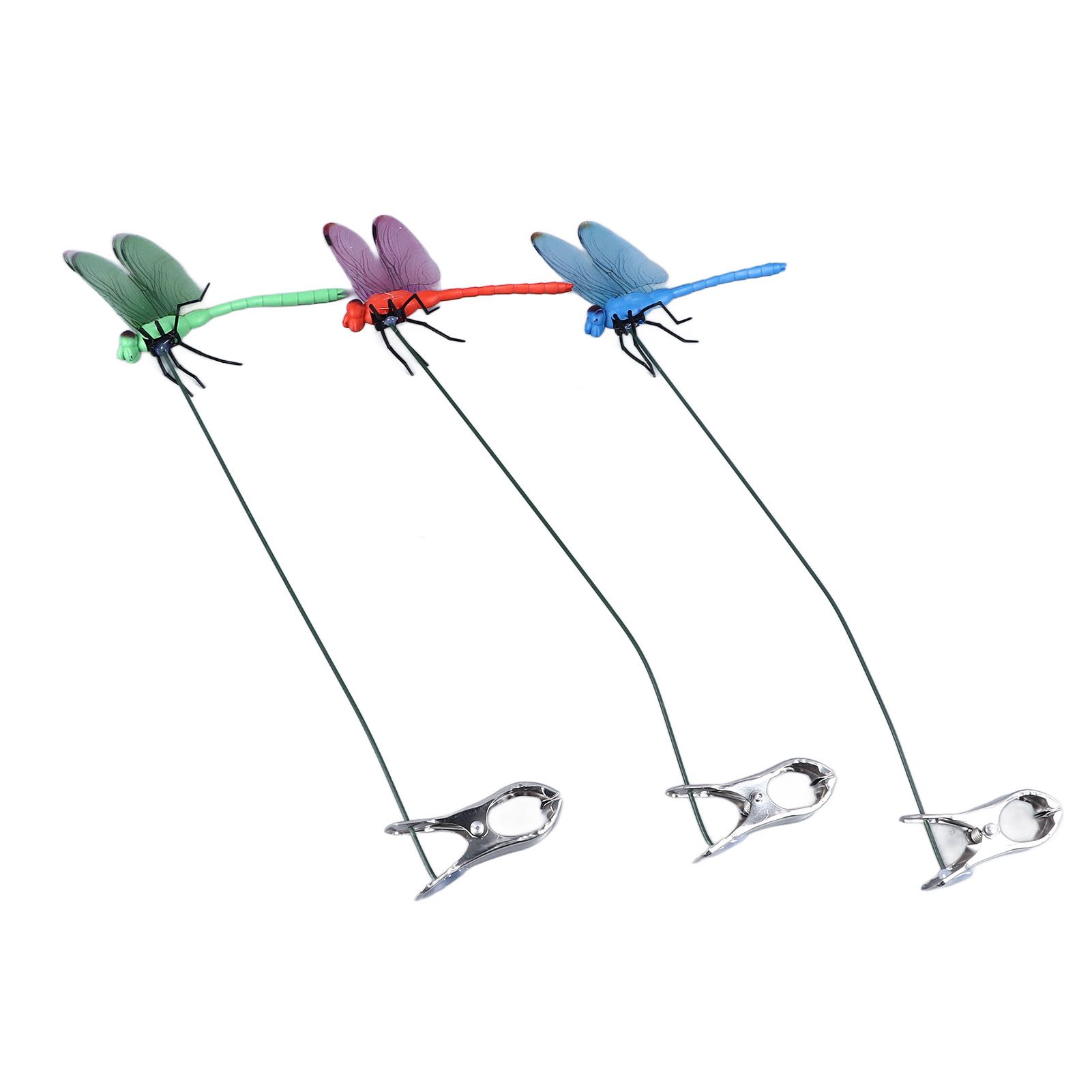 Dragonfly Clip Fake Dragonfly Pole Clips Natural Organic Concept 3D Dragonfly view 9