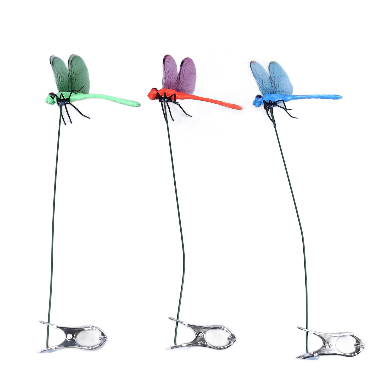 Dragonfly Clip Fake Dragonfly Pole Clips Natural Organic Concept 3D Dragonfly view 10
