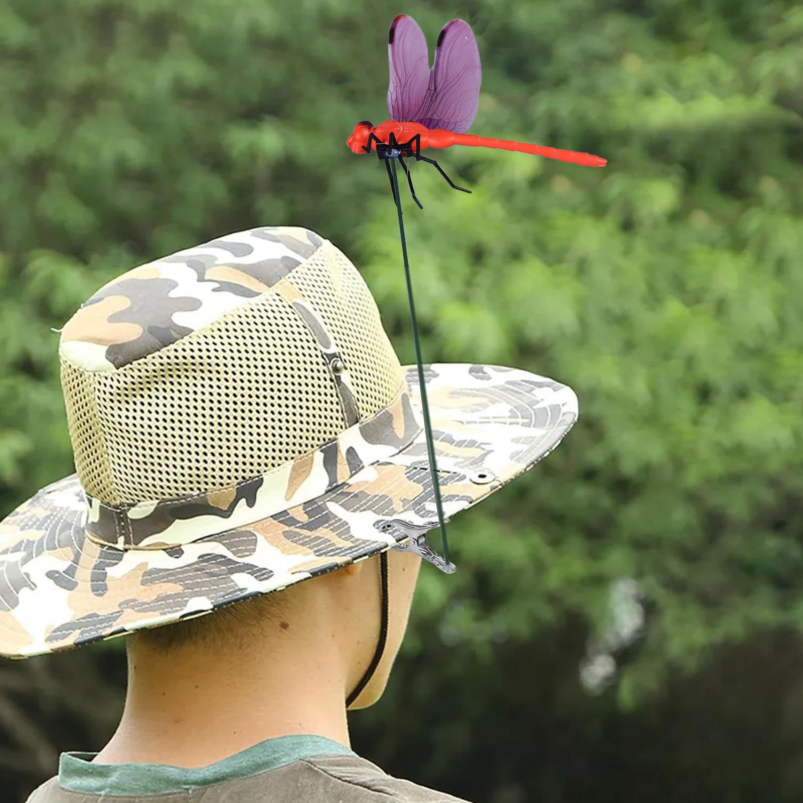 Dragonfly Clip Fake Dragonfly Pole Clips Natural Organic Concept 3D Dragonfly view 12