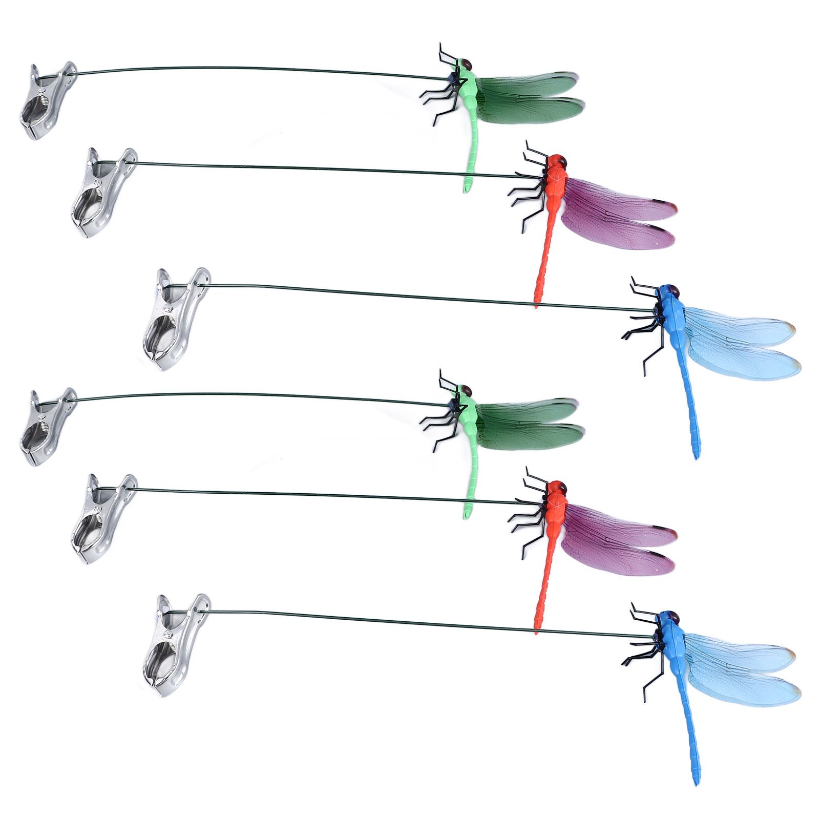 Dragonfly Clip Fake Dragonfly Pole Clips Natural Organic Concept 3D Dragonfly view 4
