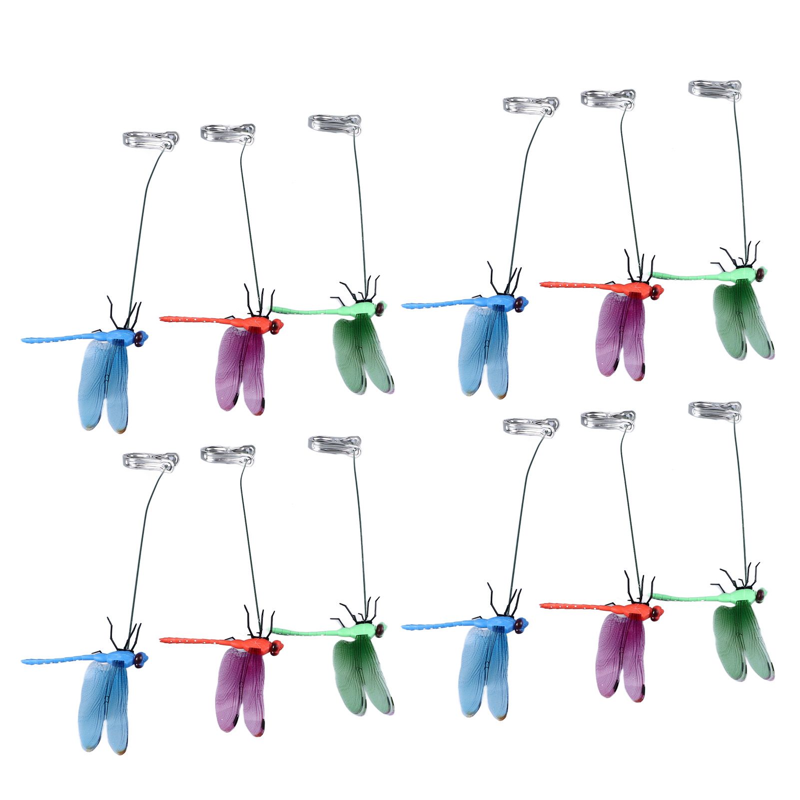 Dragonfly Clip Fake Dragonfly Pole Clips Natural Organic Concept 3D Dragonfly view 2