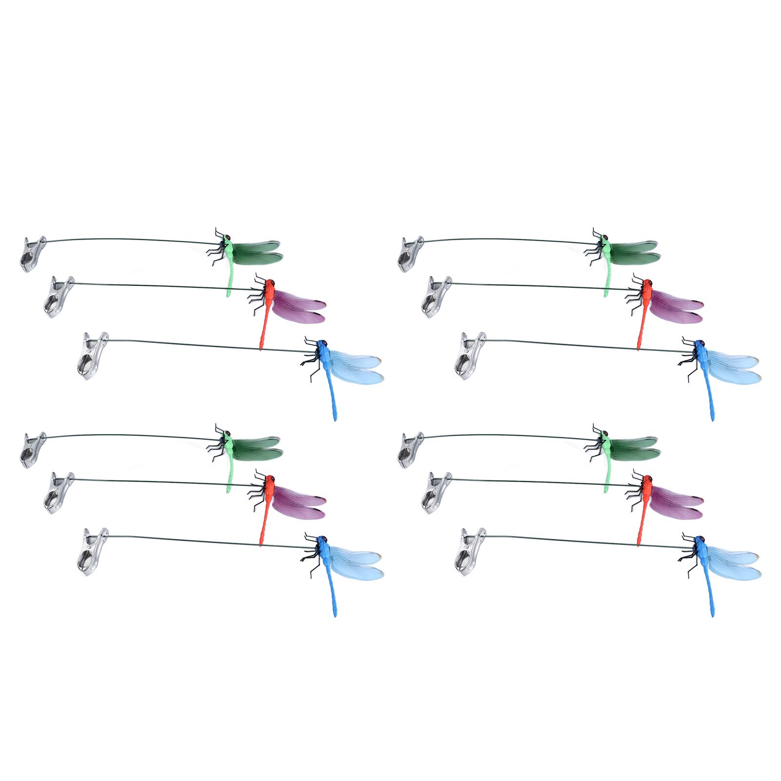 Dragonfly Clip Fake Dragonfly Pole Clips Natural Organic Concept 3D Dragonfly view 4