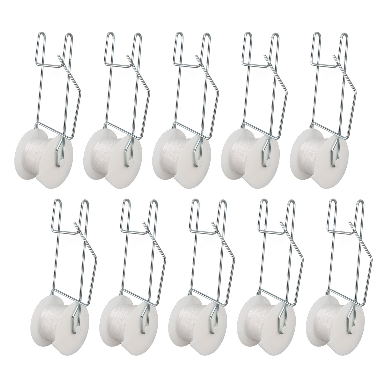 10pcs Tomato Roller Hooks Galvanized Steel Wire PP Heat Resistant Space Saving