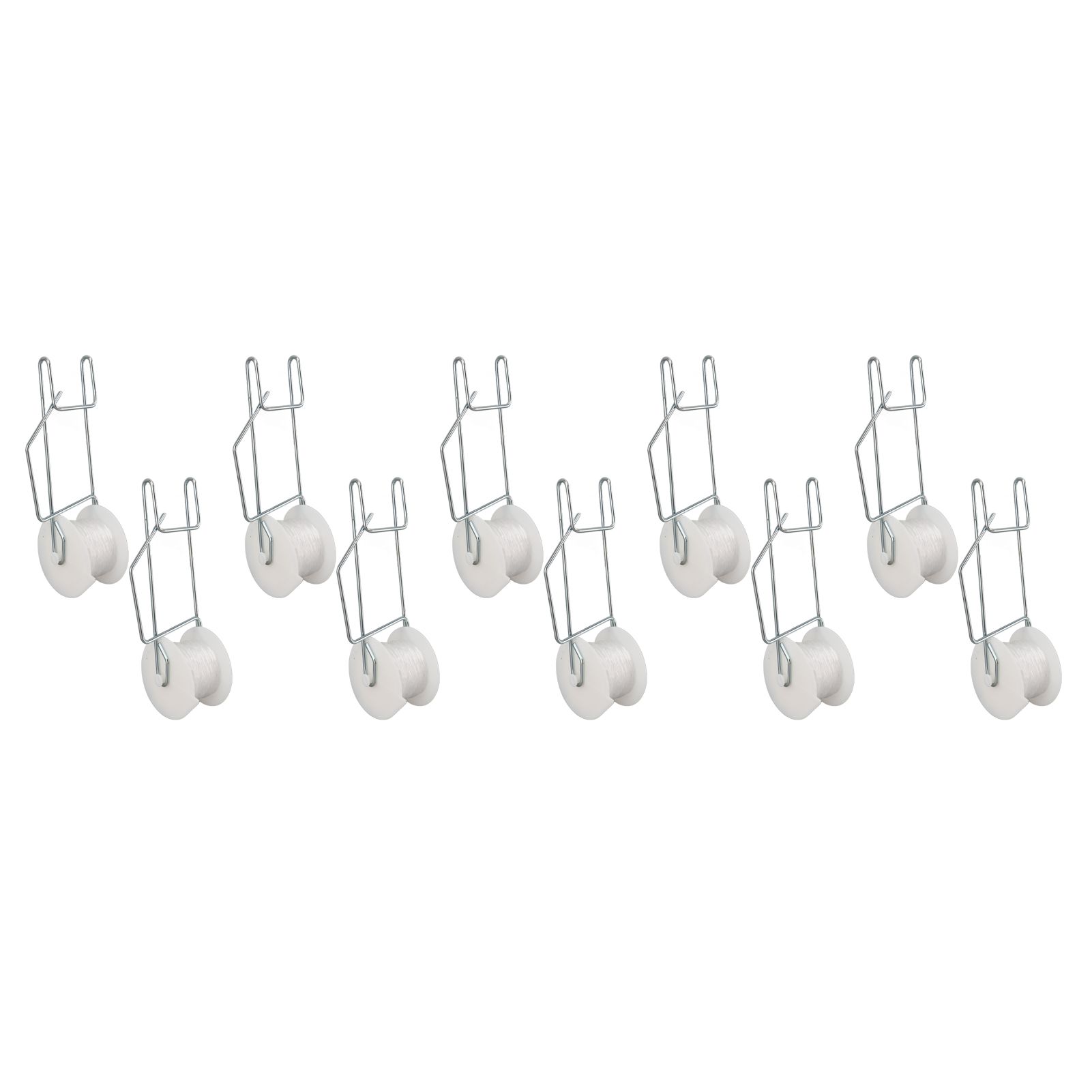 10pcs Tomato Roller Hooks Galvanized Steel Wire PP Heat Resistant Space Saving view 3