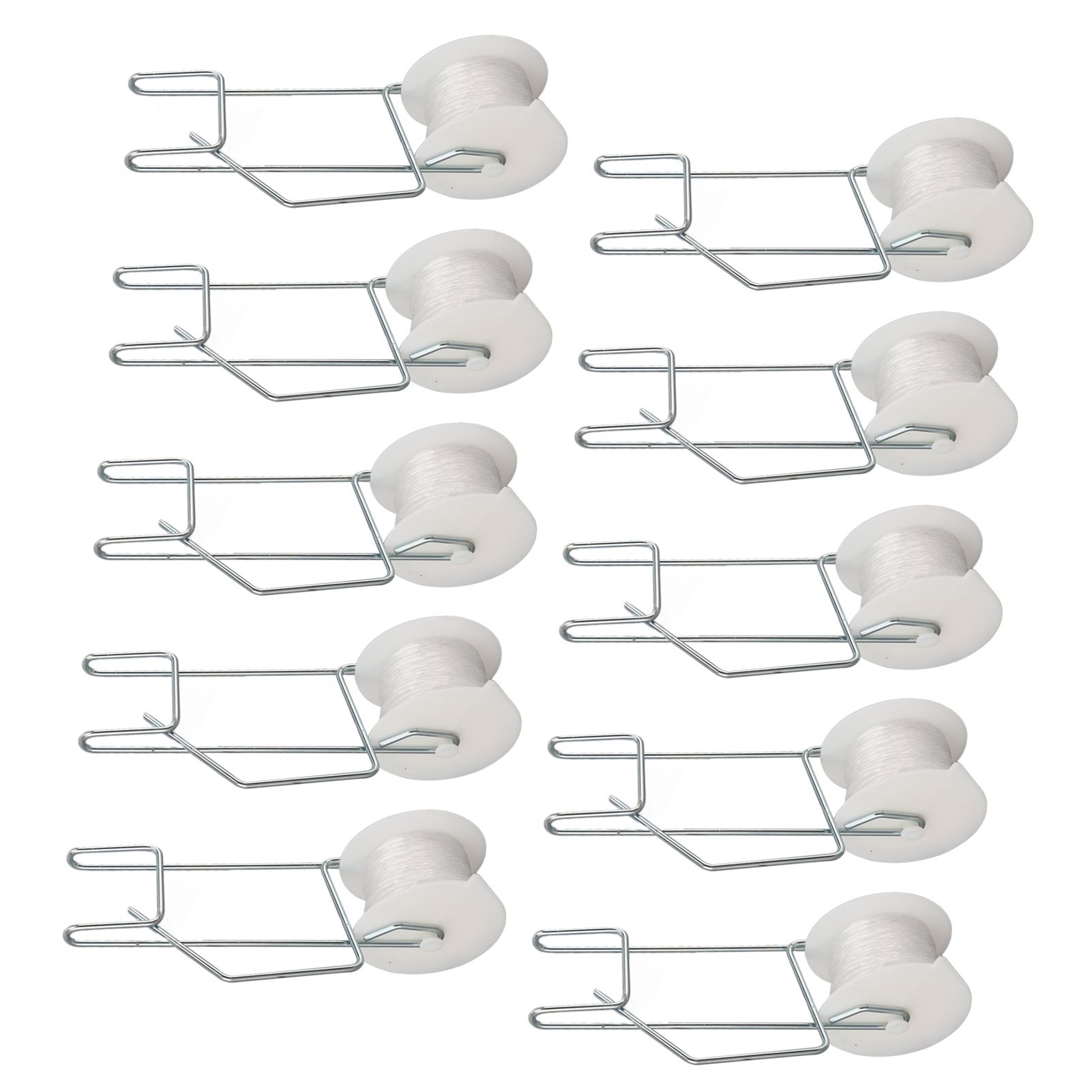 10pcs Tomato Roller Hooks Galvanized Steel Wire PP Heat Resistant Space Saving view 4