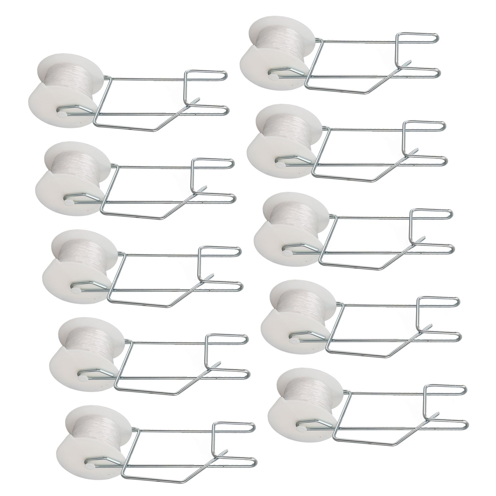 10pcs Tomato Roller Hooks Galvanized Steel Wire PP Heat Resistant Space Saving view 5