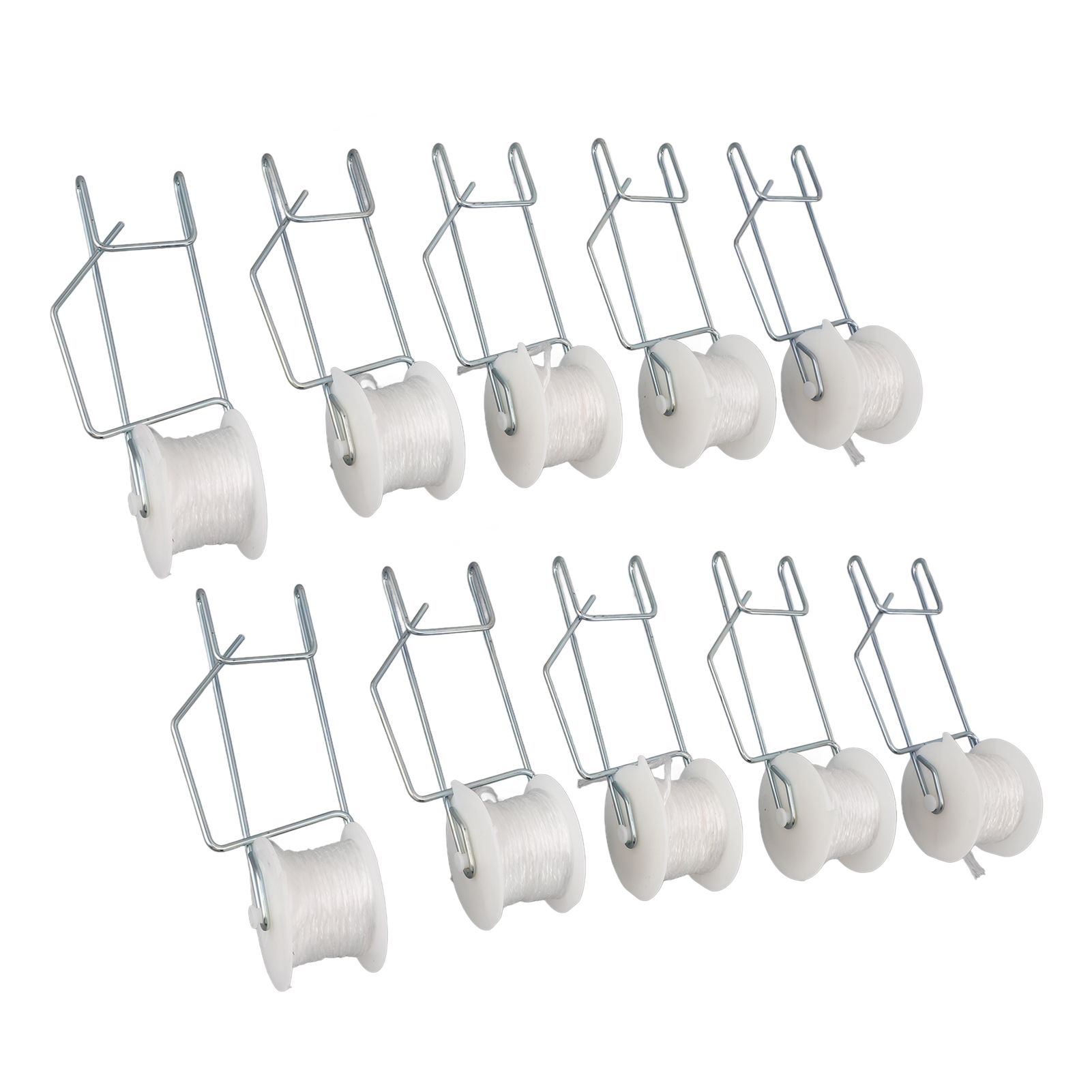 10pcs Tomato Roller Hooks Galvanized Steel Wire PP Heat Resistant Space Saving view 6
