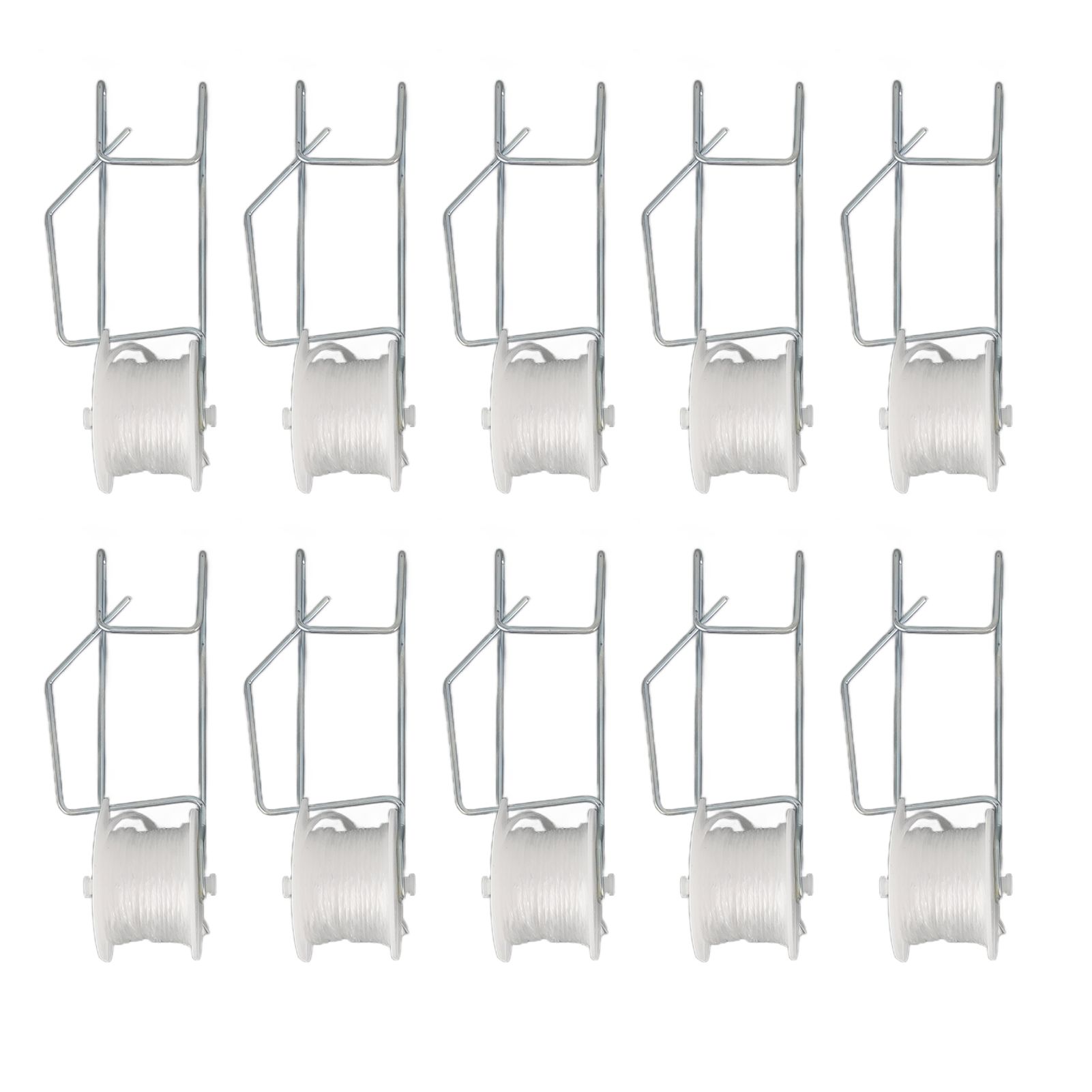 10pcs Tomato Roller Hooks Galvanized Steel Wire PP Heat Resistant Space Saving view 7