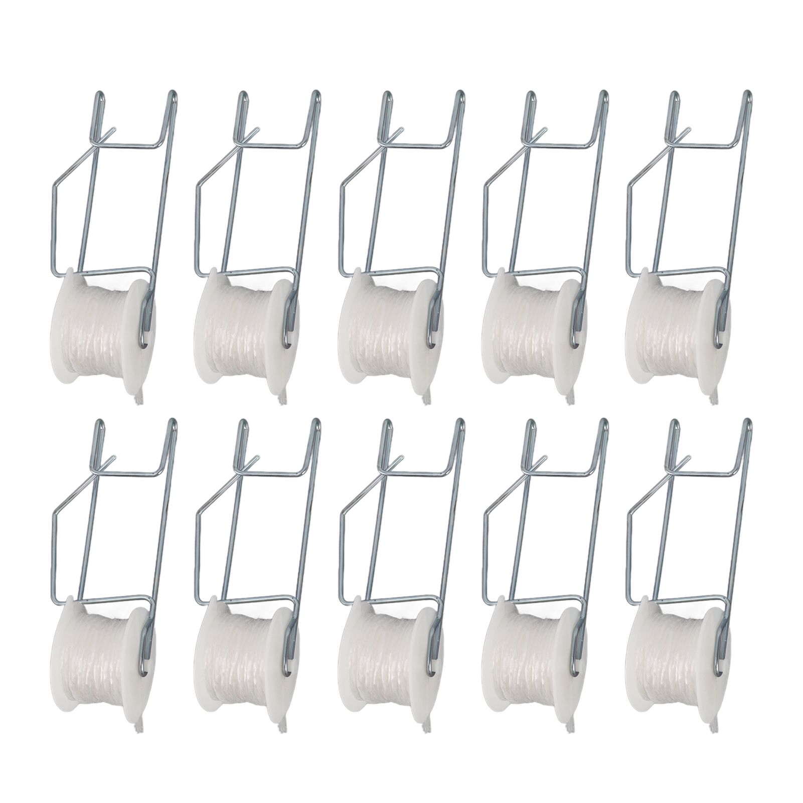 10pcs Tomato Roller Hooks Galvanized Steel Wire PP Heat Resistant Space Saving view 8