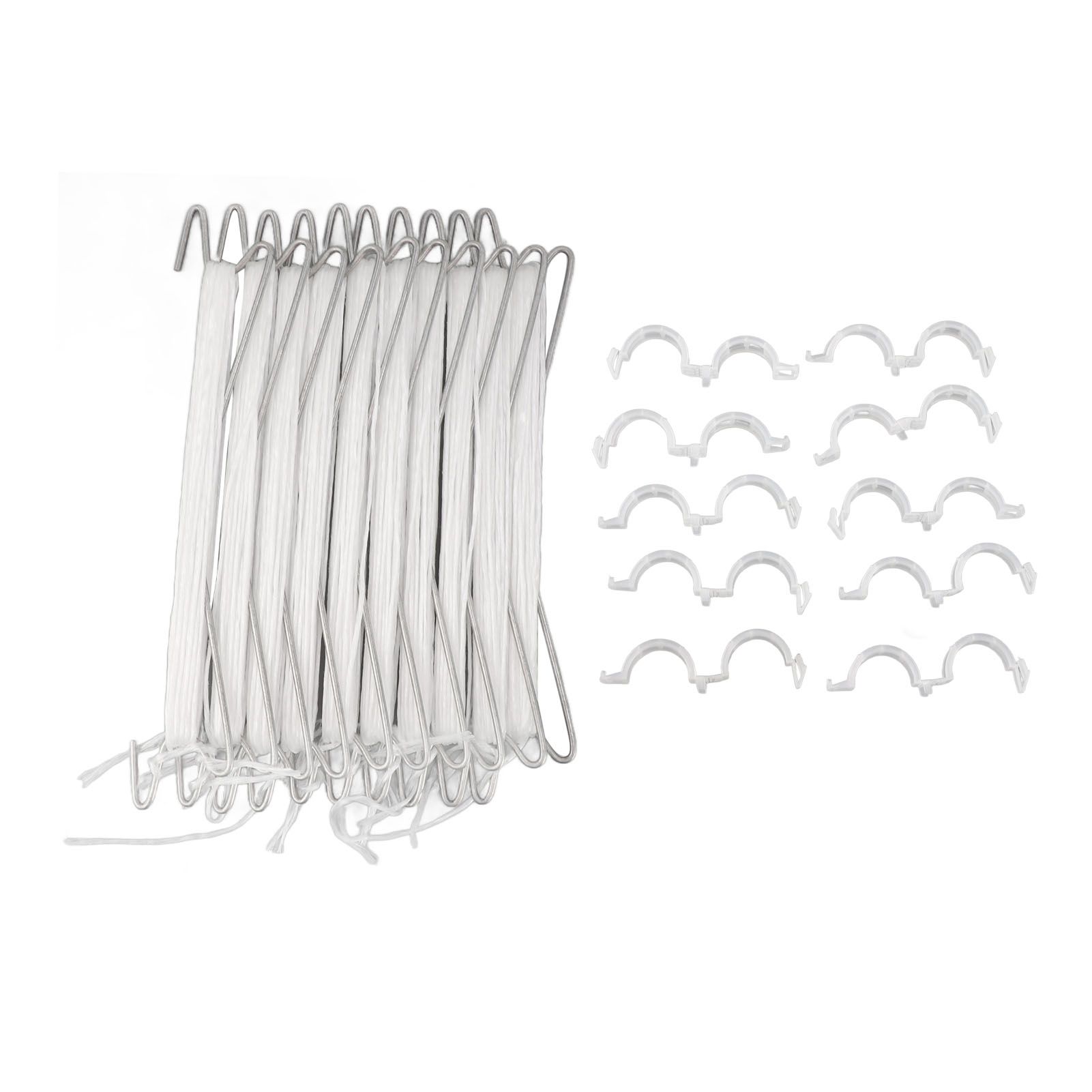 10PCS Tomato Support Hooks with Twine Plant Climbing Clips Stainless Steel view 2