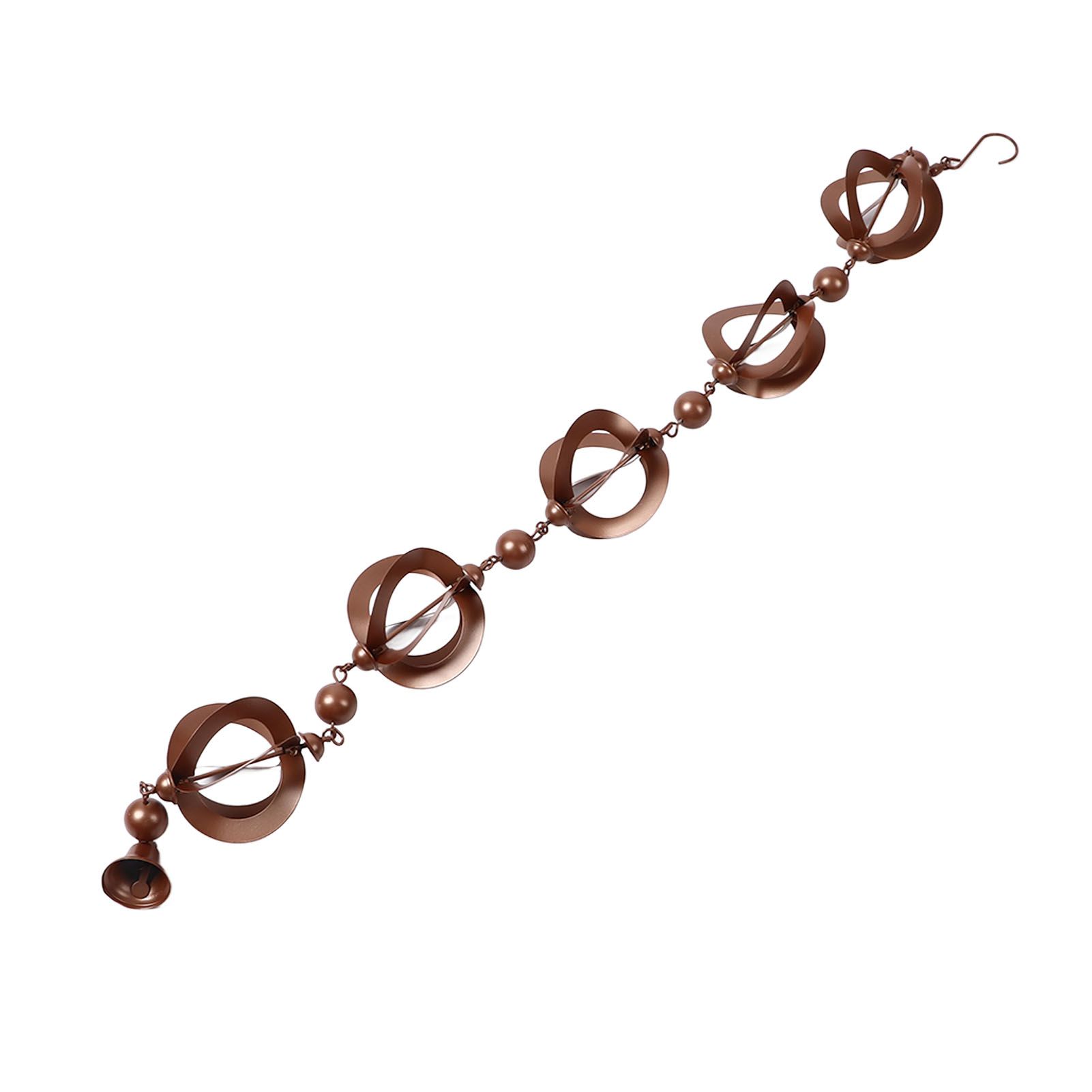 Hanging Rain Chain Metal Decorative Rotating Hollow Rain Chain for Garden view 5
