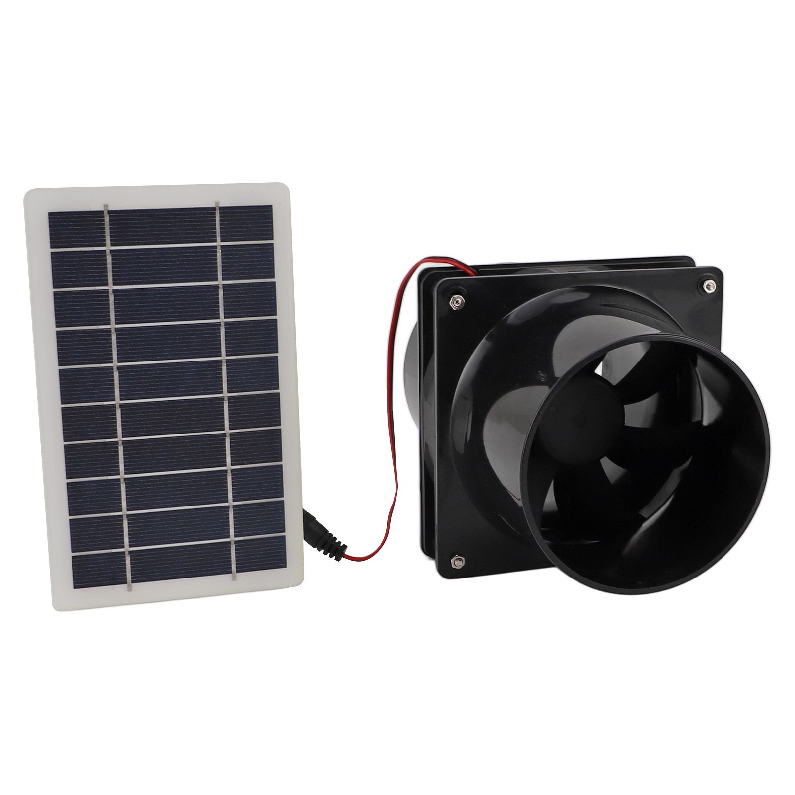10W 12V Solar Powered Exhaust Fan for Round Pipe ABS Solar Panel Ventilation view 2