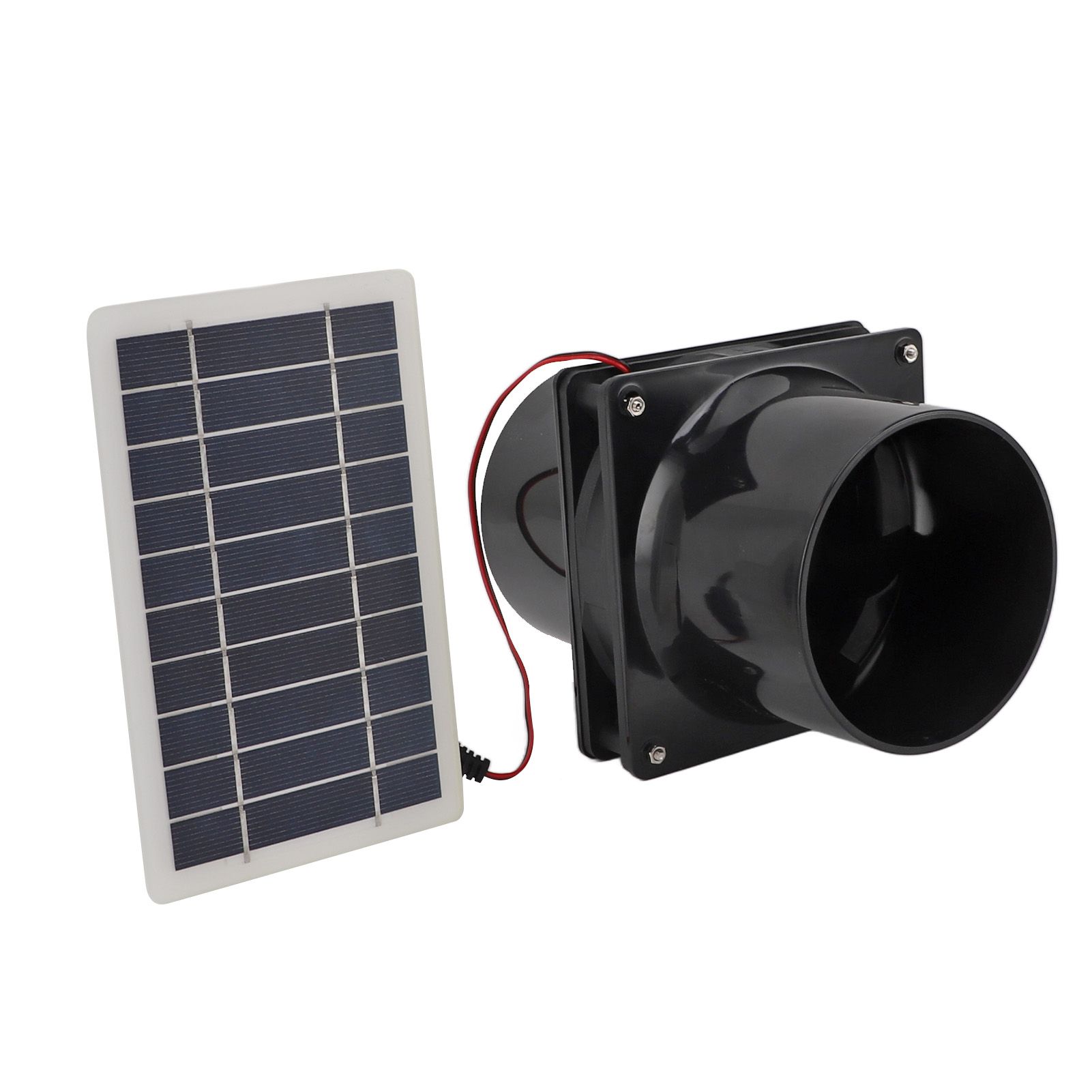 10W 12V Solar Powered Exhaust Fan for Round Pipe ABS Solar Panel Ventilation view 3