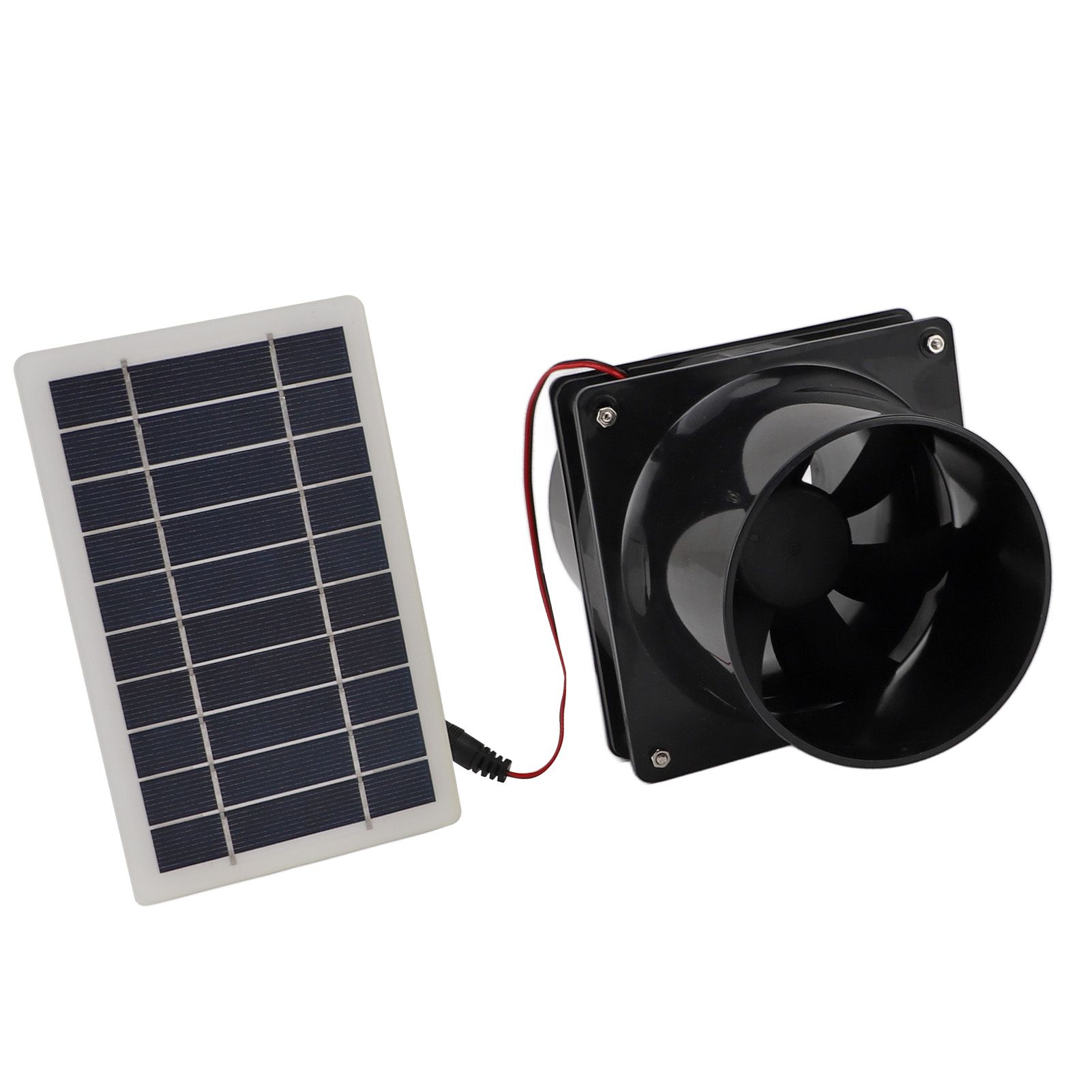 10W 12V Solar Powered Exhaust Fan for Round Pipe ABS Solar Panel Ventilation view 8