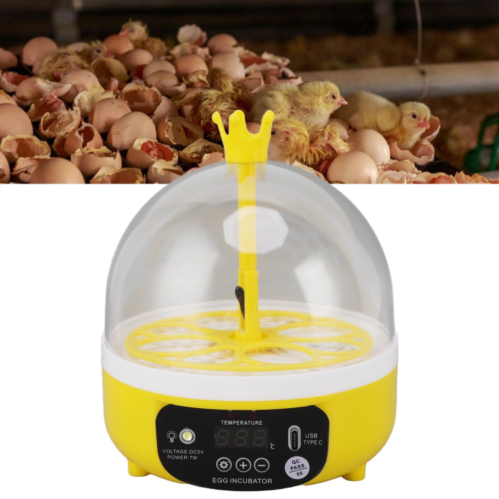 Mini Egg Incubator for Home Automatic Temperature Humidity Control 4 Eggs view 11
