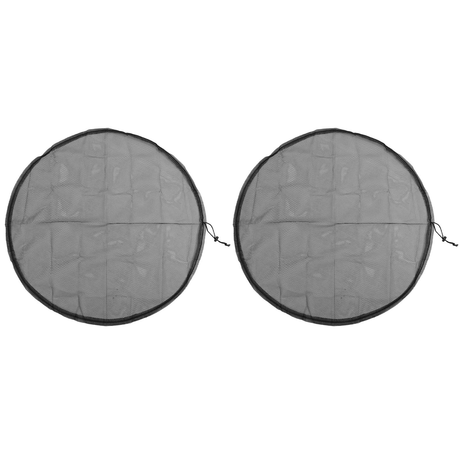 2PCS Water Collection Mesh Cover Black Netting Screen Drawstring 37in Prevents — image 1