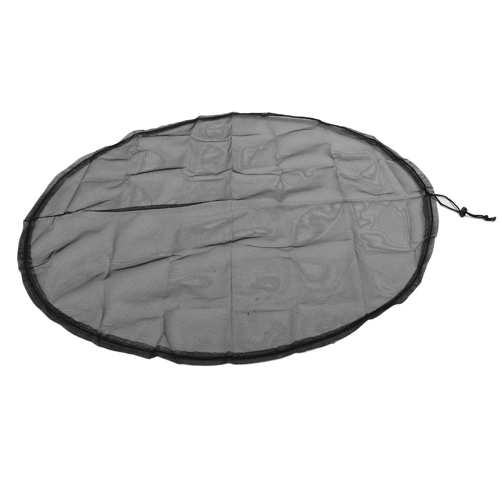 2PCS Water Collection Mesh Cover Black Netting Screen Drawstring 37in Prevents view 2
