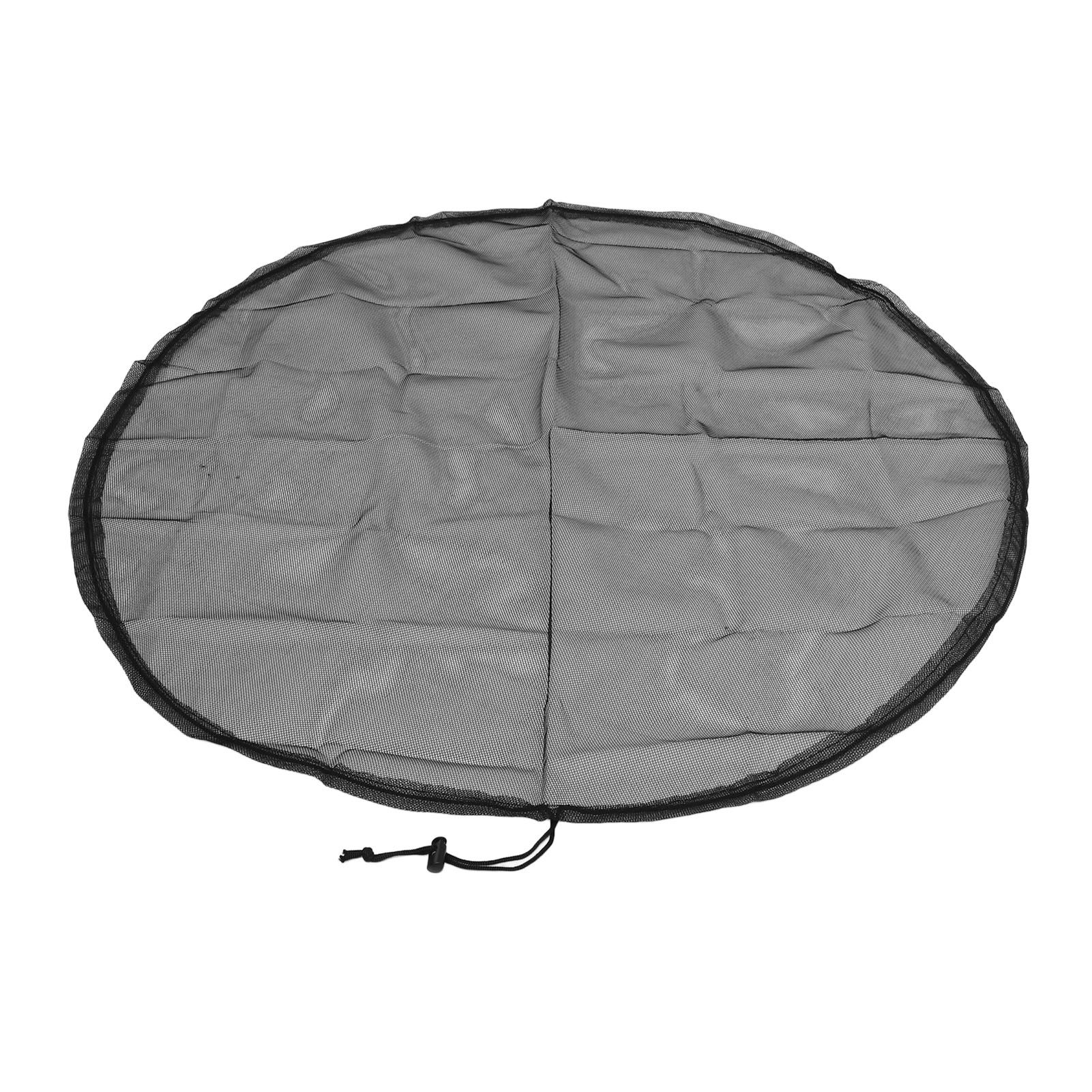 2PCS Water Collection Mesh Cover Black Netting Screen Drawstring 37in Prevents view 5