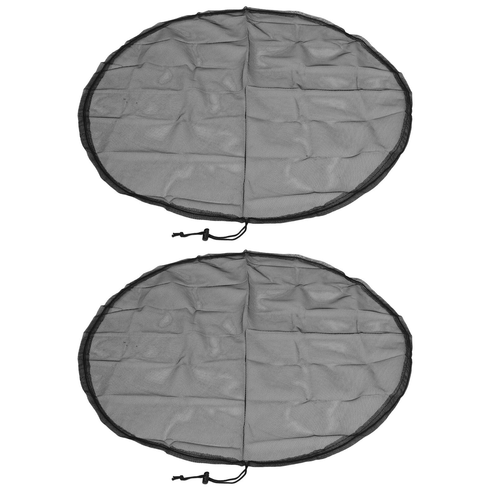 2PCS Water Collection Mesh Cover Black Netting Screen Drawstring 37in Prevents view 8