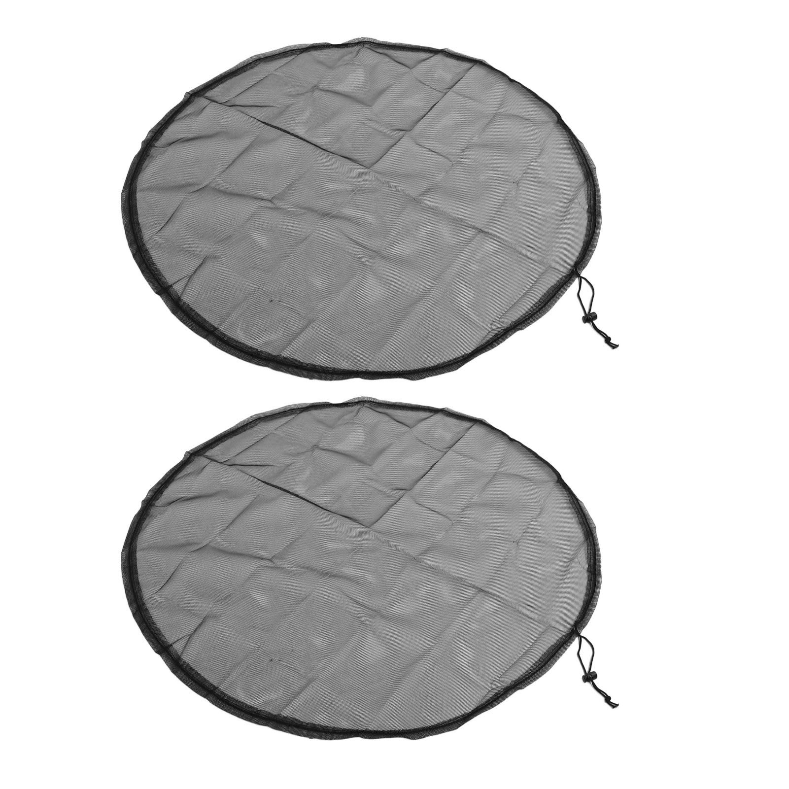 2PCS Water Collection Mesh Cover Black Netting Screen Drawstring 37in Prevents view 9
