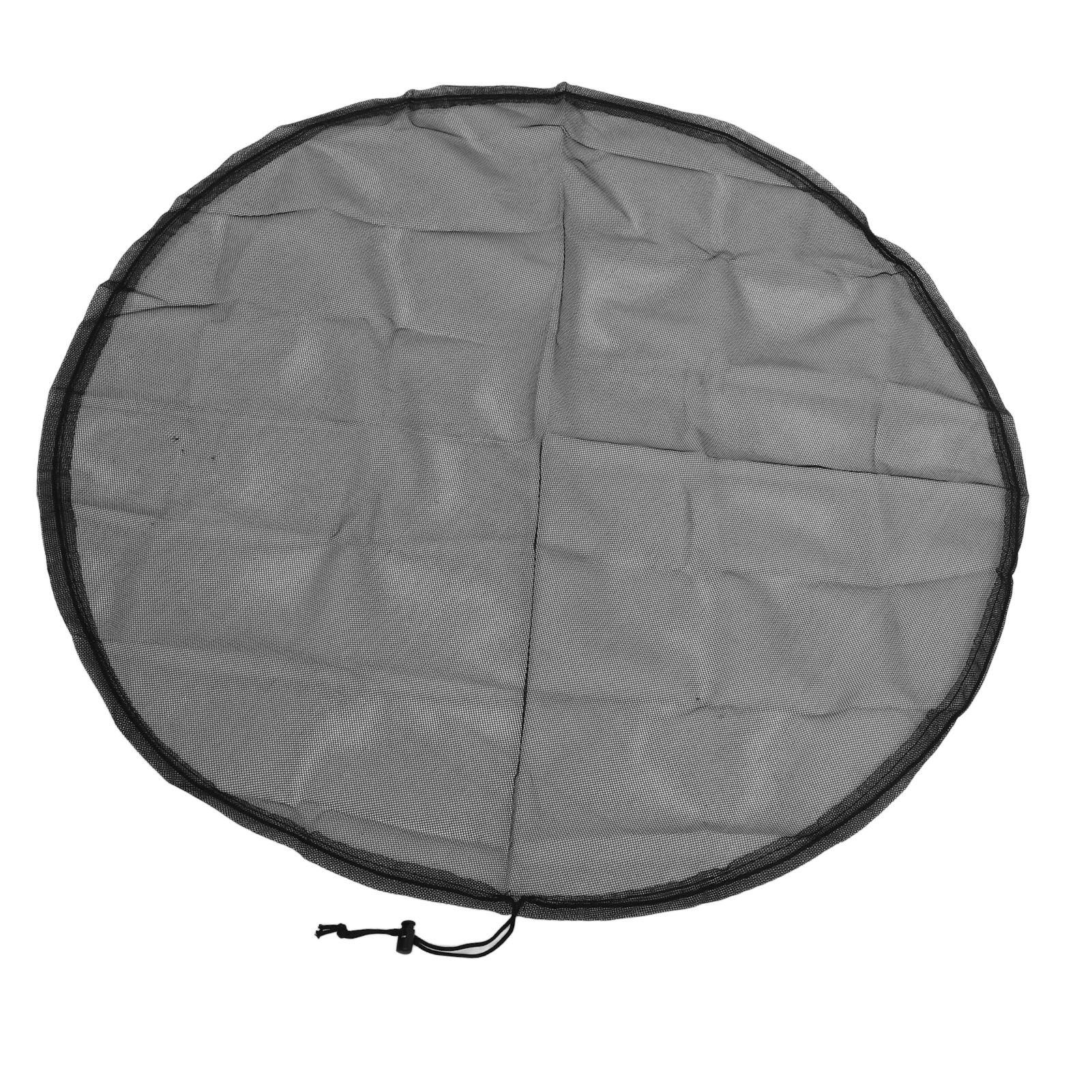 2PCS Water Collection Mesh Cover Black Netting Screen Drawstring 37in Prevents view 12