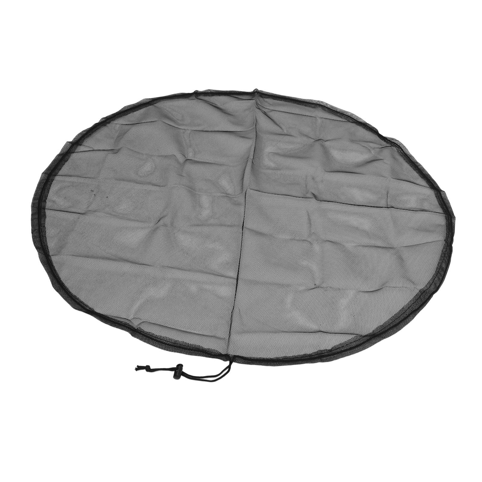 2PCS Water Collection Mesh Cover Black Netting Screen Drawstring 37in Prevents view 13