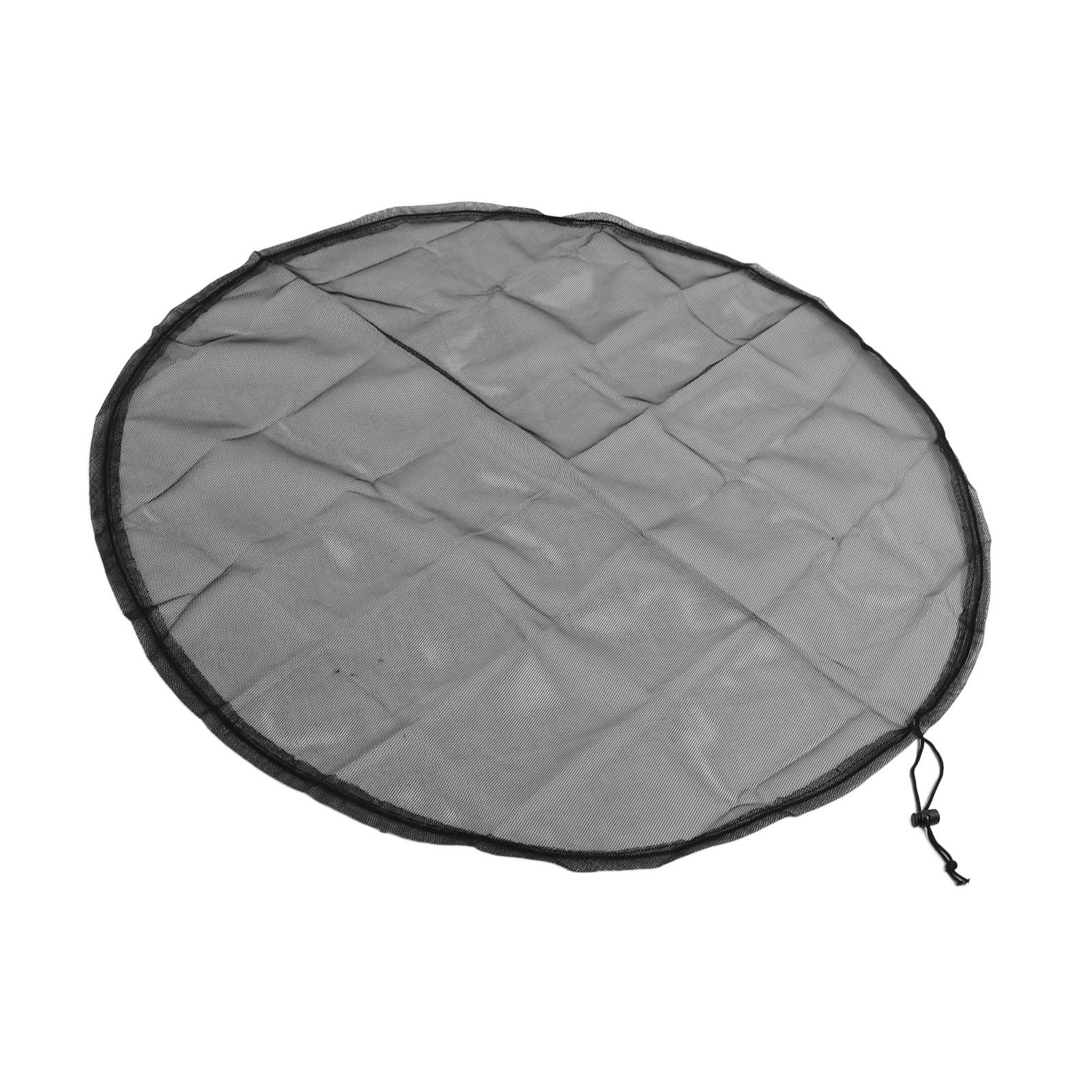 2PCS Water Collection Mesh Cover Black Netting Screen Drawstring 37in Prevents view 14