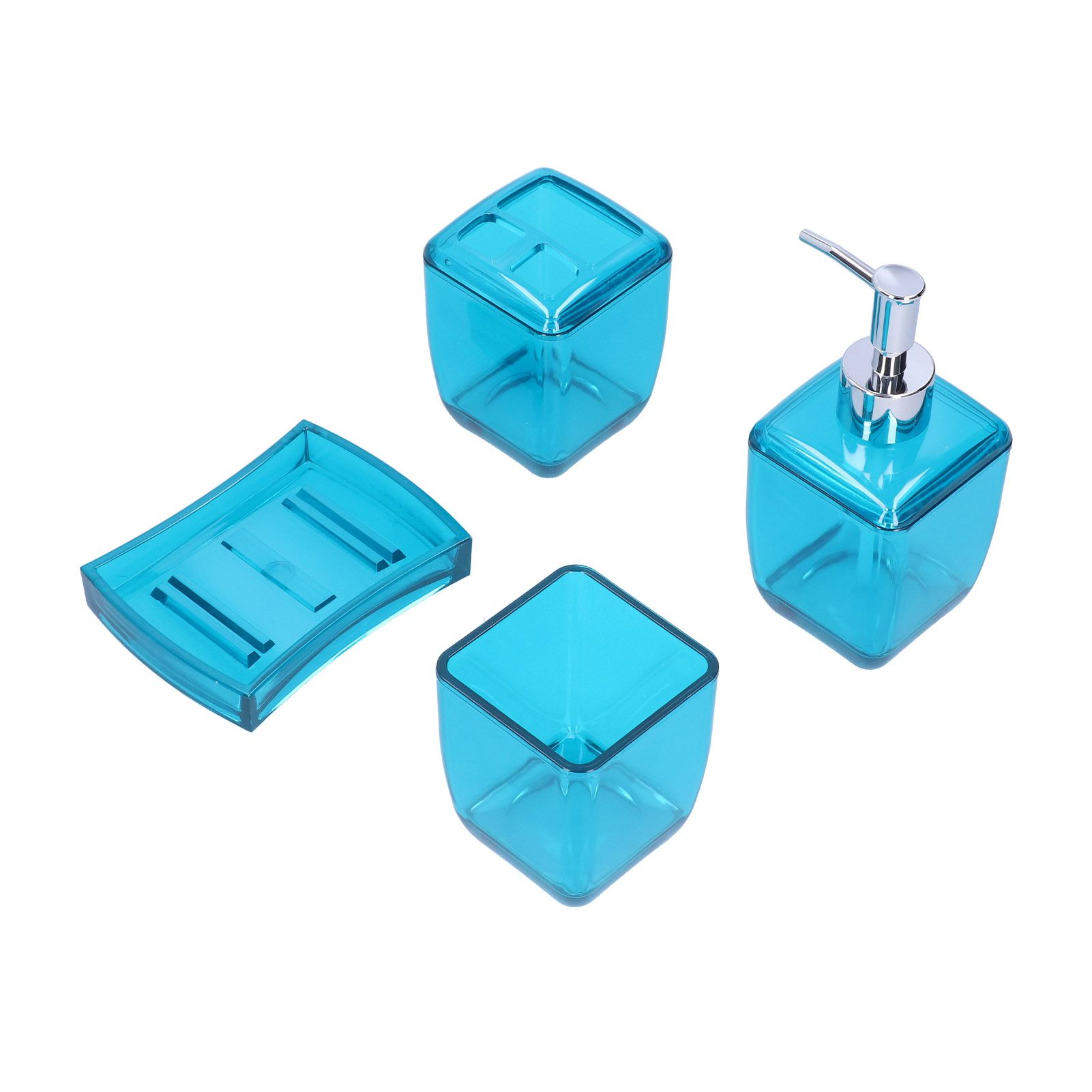 4PCS Bathroom Set Soap Dispenser Toothbrush Holder Wash Cup Soap Dish Bathroom view 4
