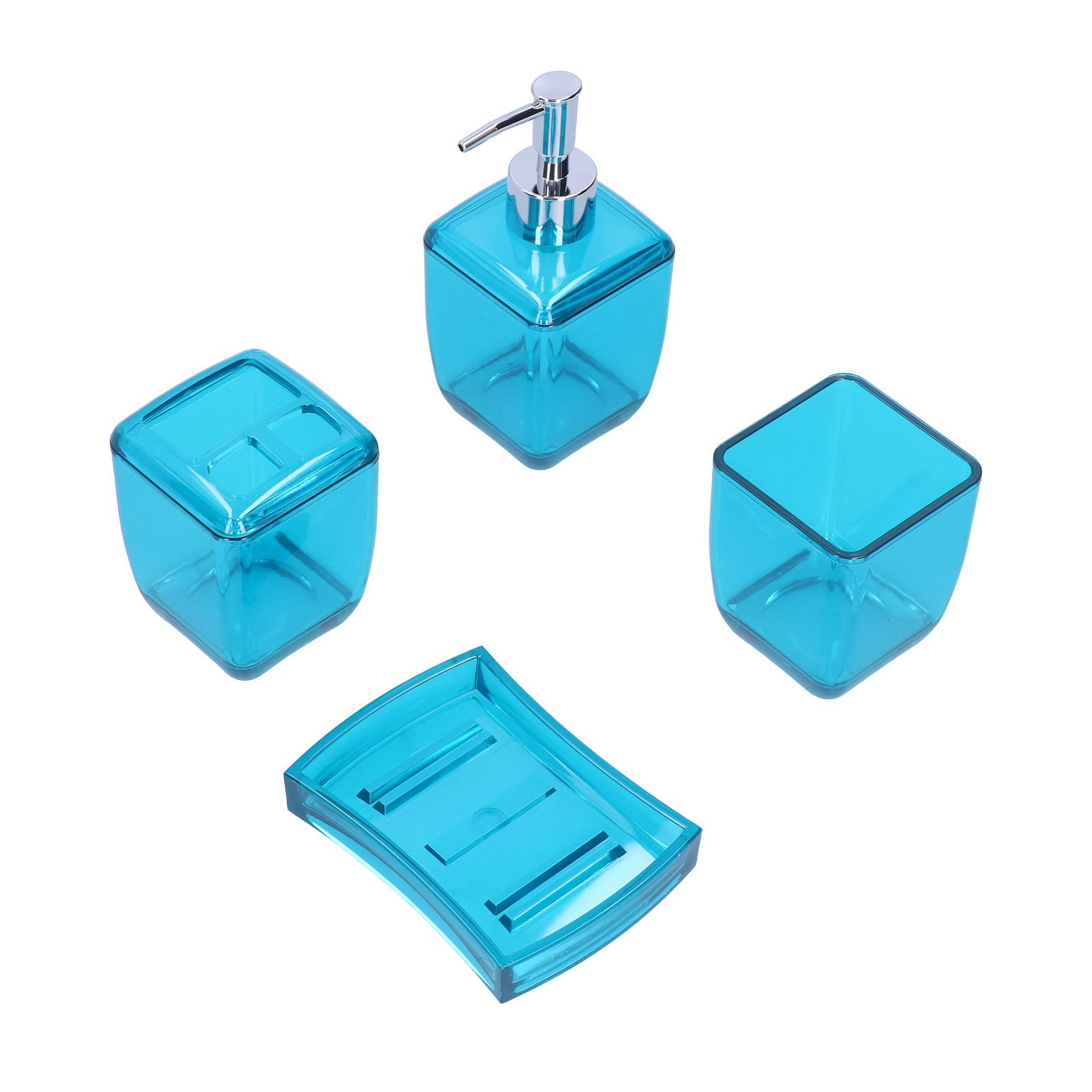 4PCS Bathroom Set Soap Dispenser Toothbrush Holder Wash Cup Soap Dish Bathroom view 5