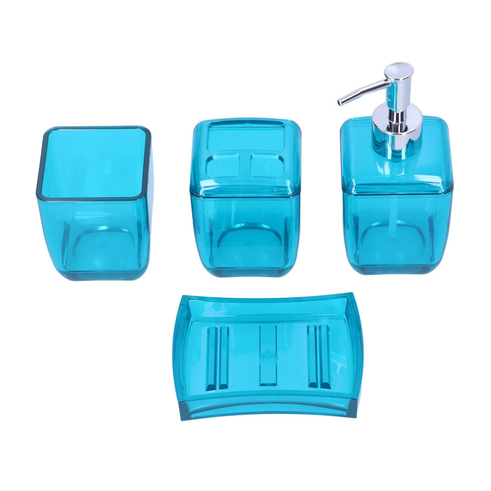 4PCS Bathroom Set Soap Dispenser Toothbrush Holder Wash Cup Soap Dish Bathroom view 6