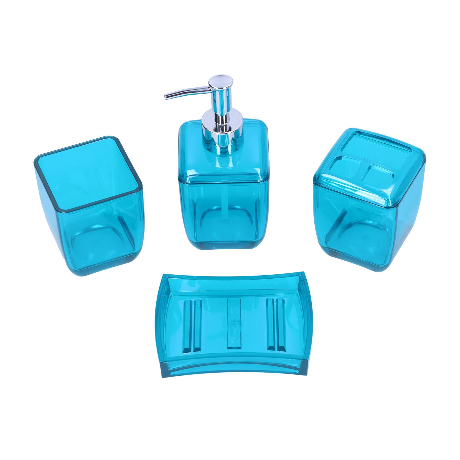 4PCS Bathroom Set Soap Dispenser Toothbrush Holder Wash Cup Soap Dish Bathroom view 7