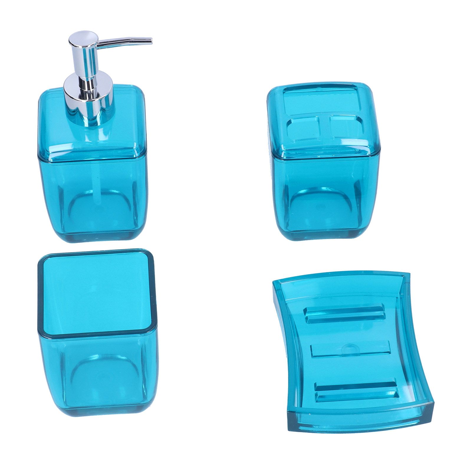 4PCS Bathroom Set Soap Dispenser Toothbrush Holder Wash Cup Soap Dish Bathroom view 8
